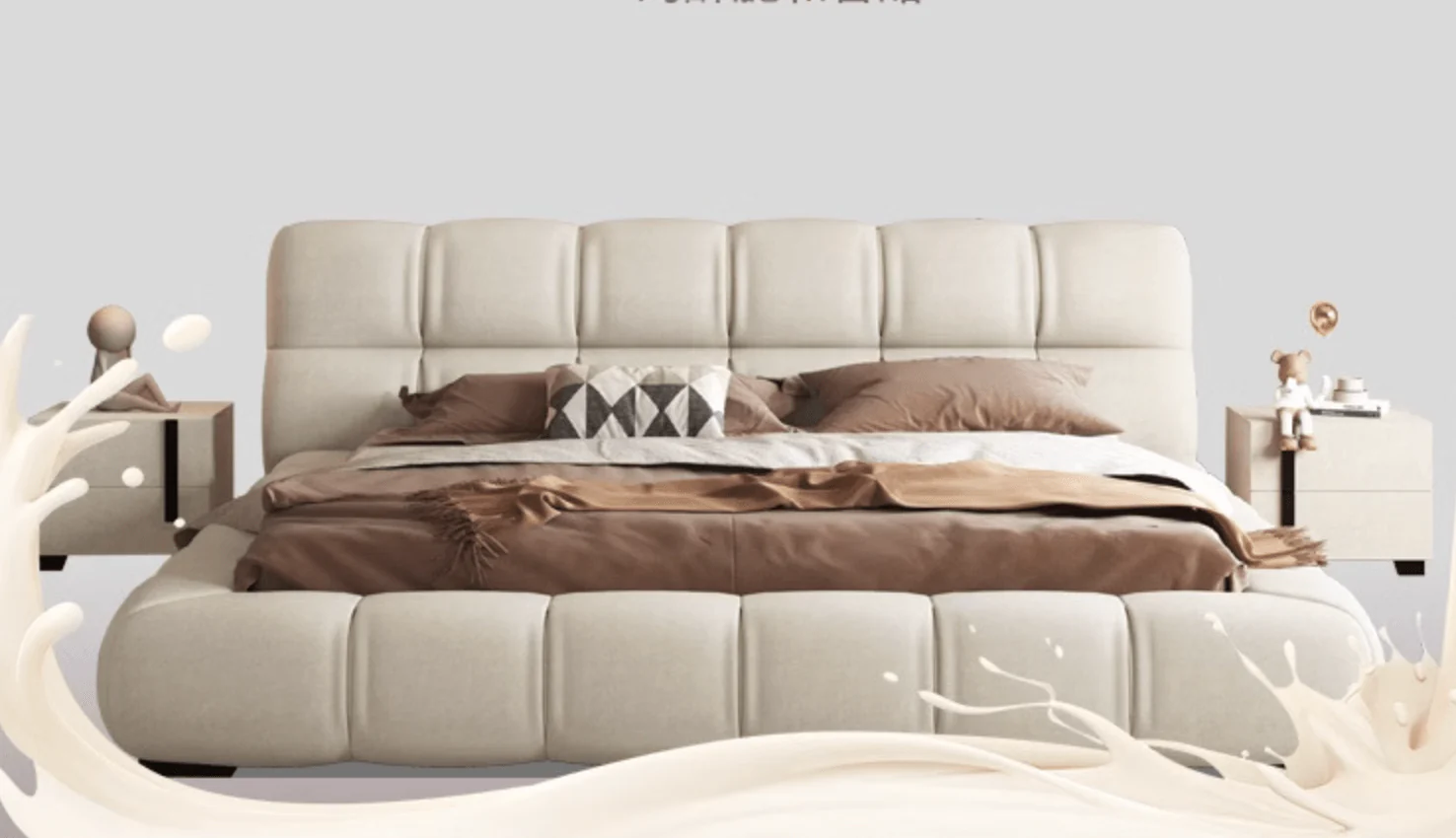 Bader King Size / Super King Size Bed, Velvet - Image 4