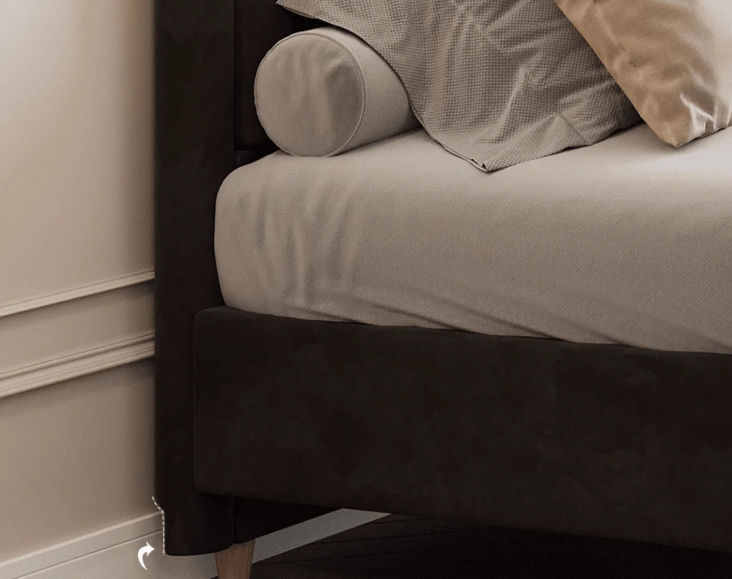Baeyer King Size / Super King Size Bed, Velvet - Image 13