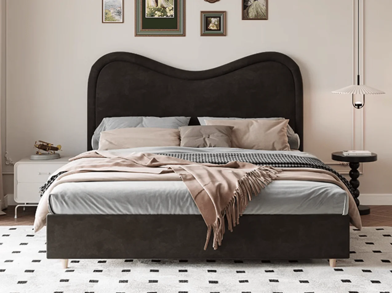 Baeyer King Size / Super King Size Bed, Velvet - Image 15