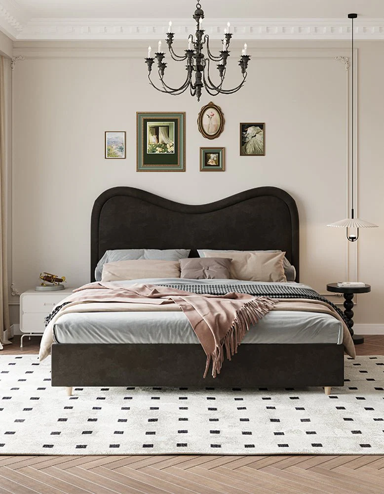 Baeyer King Size / Super King Size Bed, Velvet - Image 2
