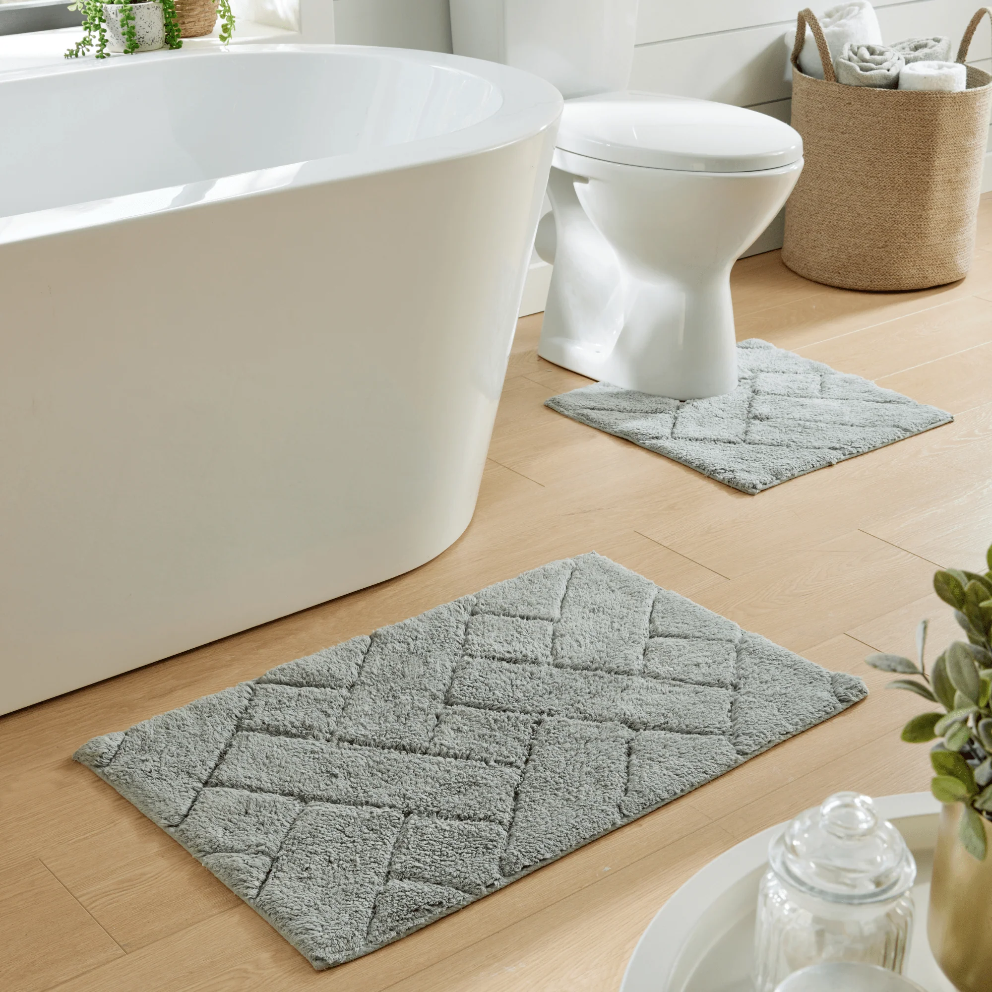 Bali Bath Mat & Pedestal Set Luxurious Super Absorbent Extra-Soft Cotton Mats for Bathroom Comfort and Style in Multiple Colours - Image 12