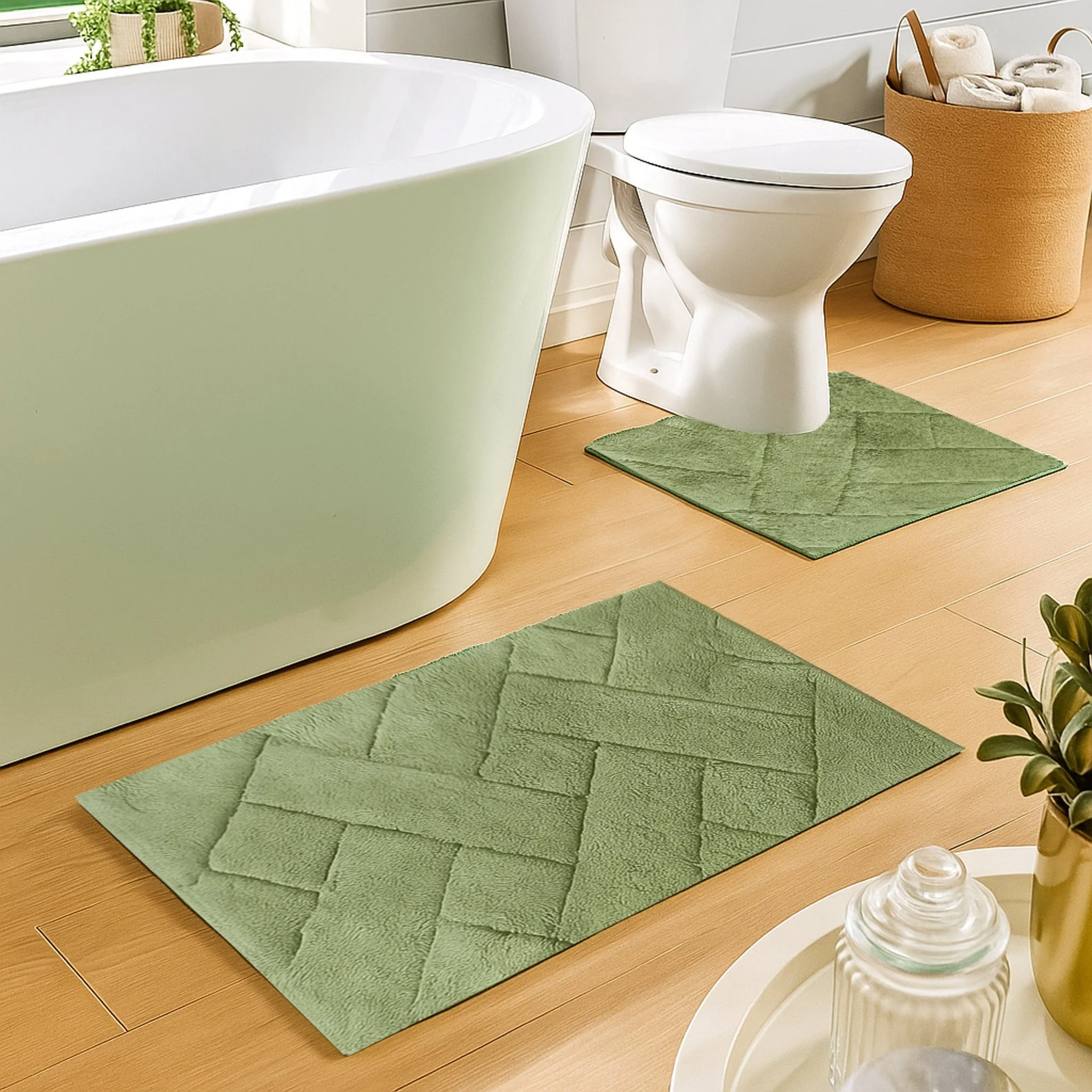Bali Bath Mat & Pedestal Set Luxurious Super Absorbent Extra-Soft Cotton Mats for Bathroom Comfort and Style in Multiple Colours - Image 15