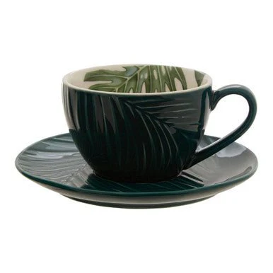 Bali Dark Green Cup And Saucer - Image 10
