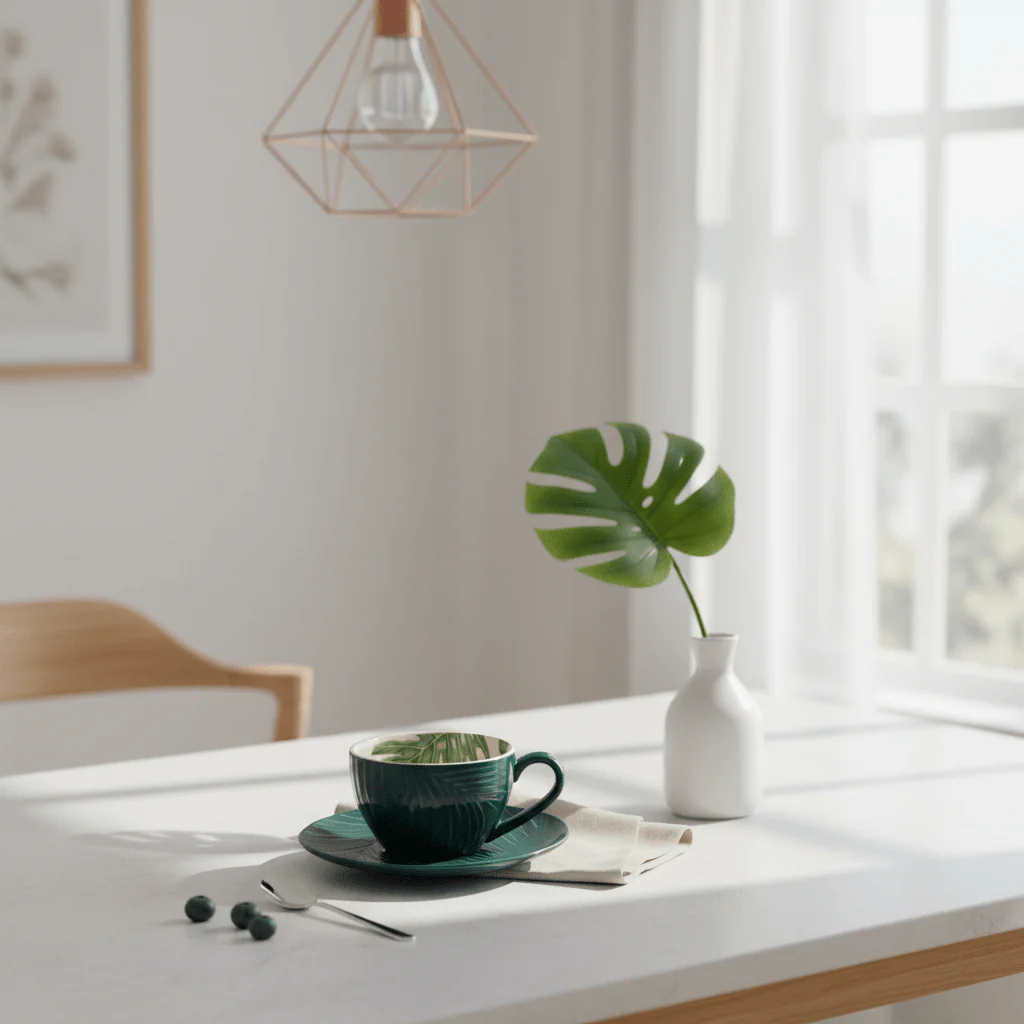 Bali Dark Green Cup And Saucer - Image 4