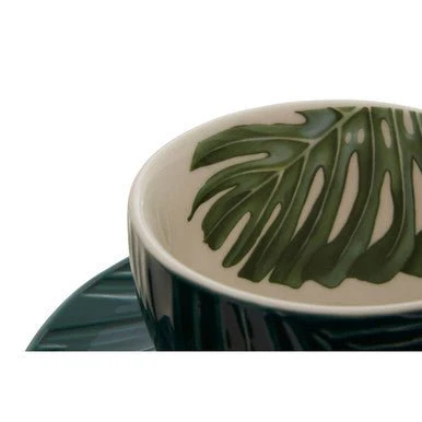Bali Dark Green Cup And Saucer - Image 8