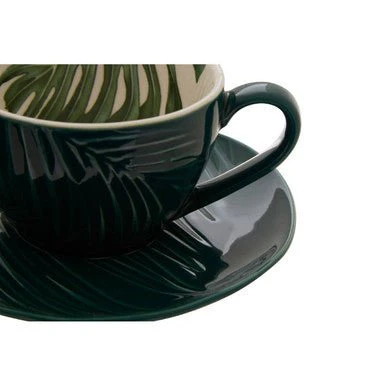 Bali Dark Green Cup And Saucer - Image 9