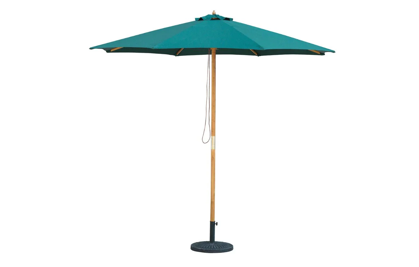 Bali Hunter Green Wooden Parasol 2.85m - Image 5