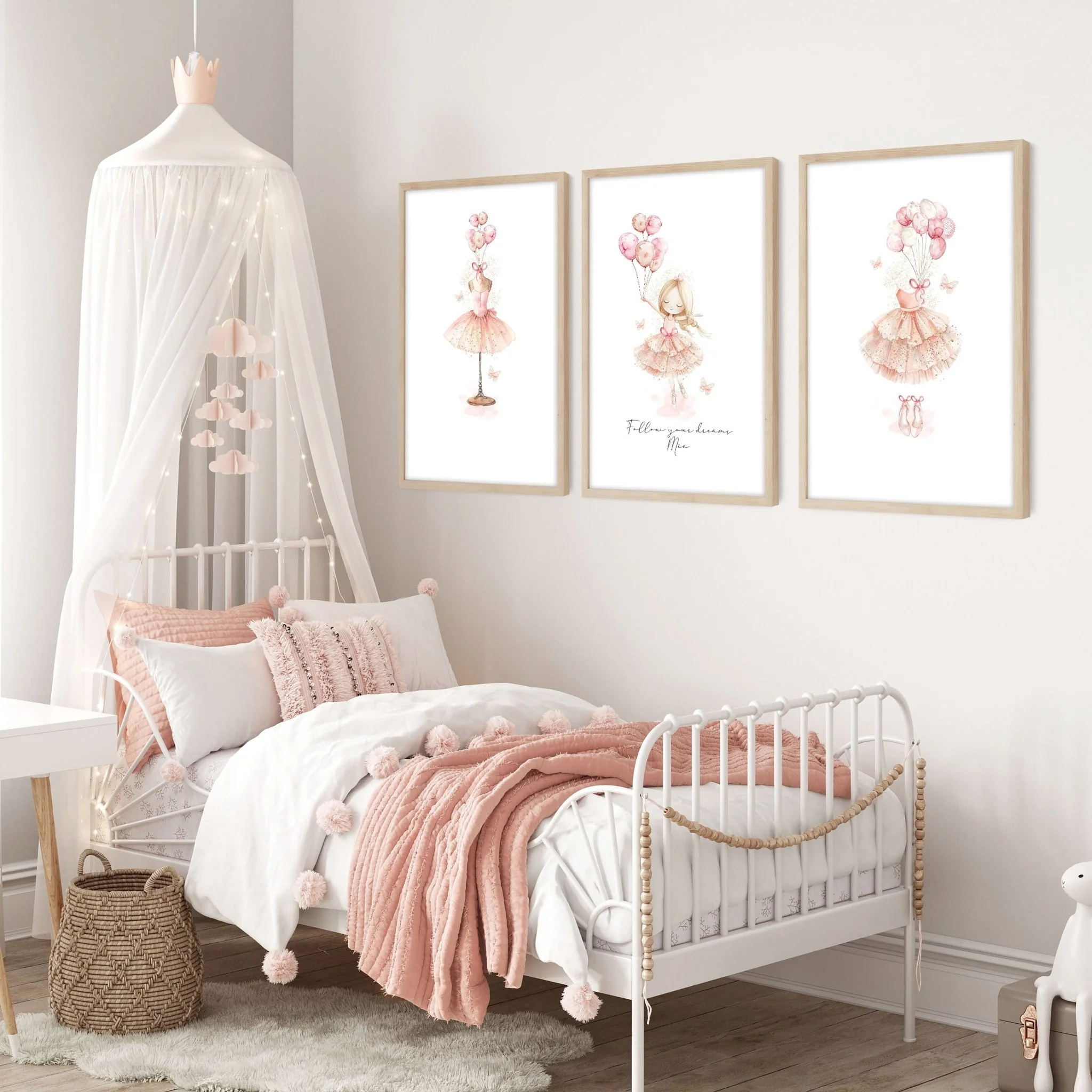 Ballerina Artwork | Set of 3 wall art prints - Image 3