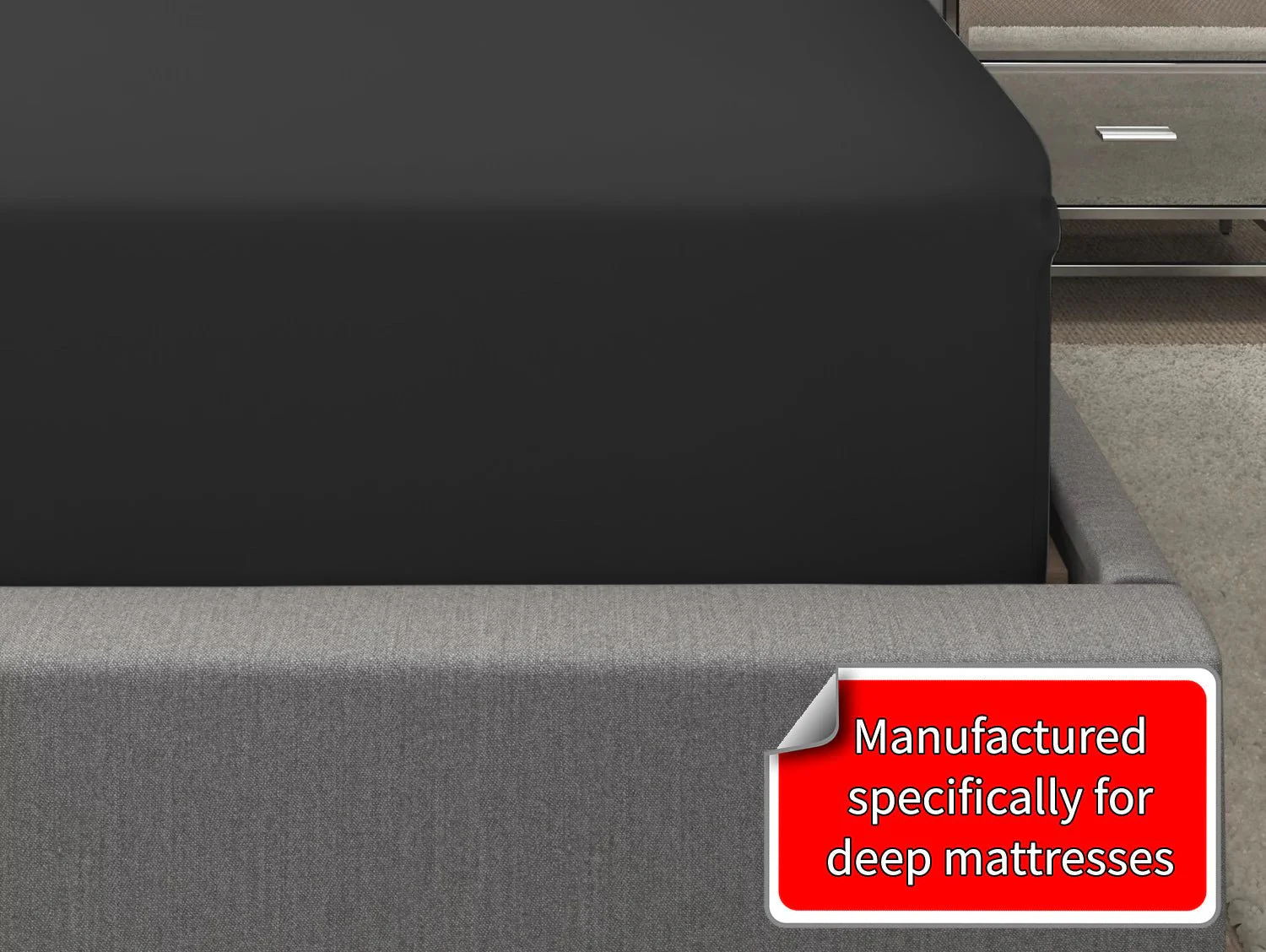 Bamboo Duvet Bed Set in Black - Image 5