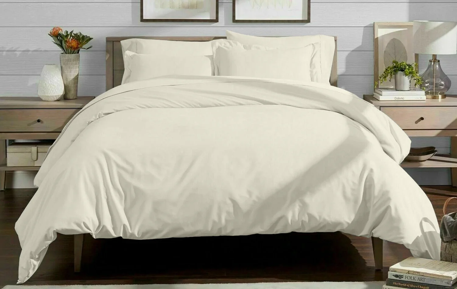 Bamboo Duvet Bed Set in Cream - Image 2
