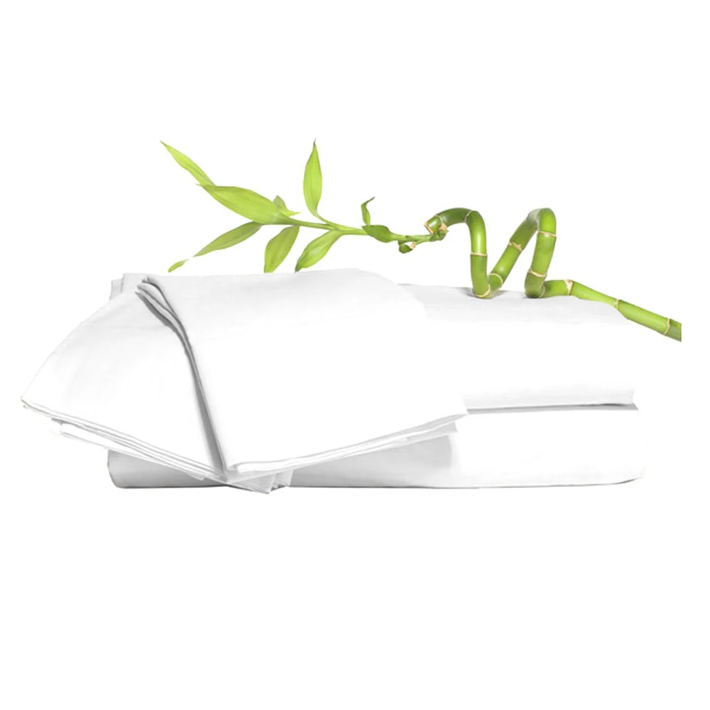 Bamboo Duvet Cover Bed Set in White