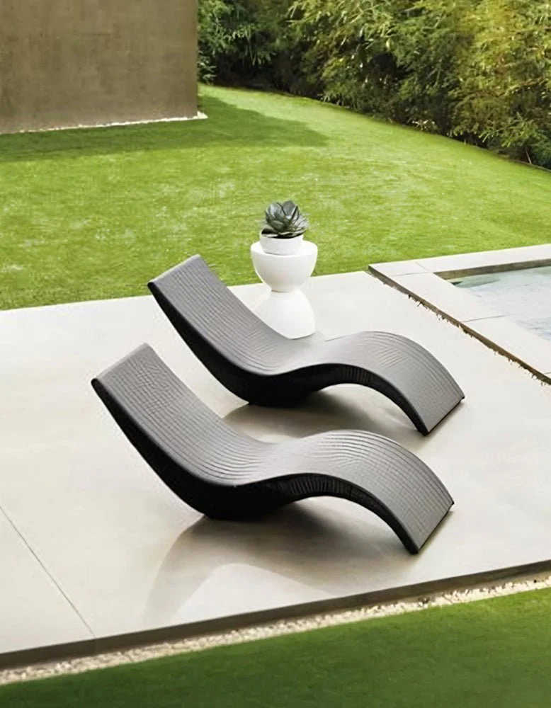 Barrow Outdoor Sun Lounger, Garden Lounger, PE Rattan - Image 6