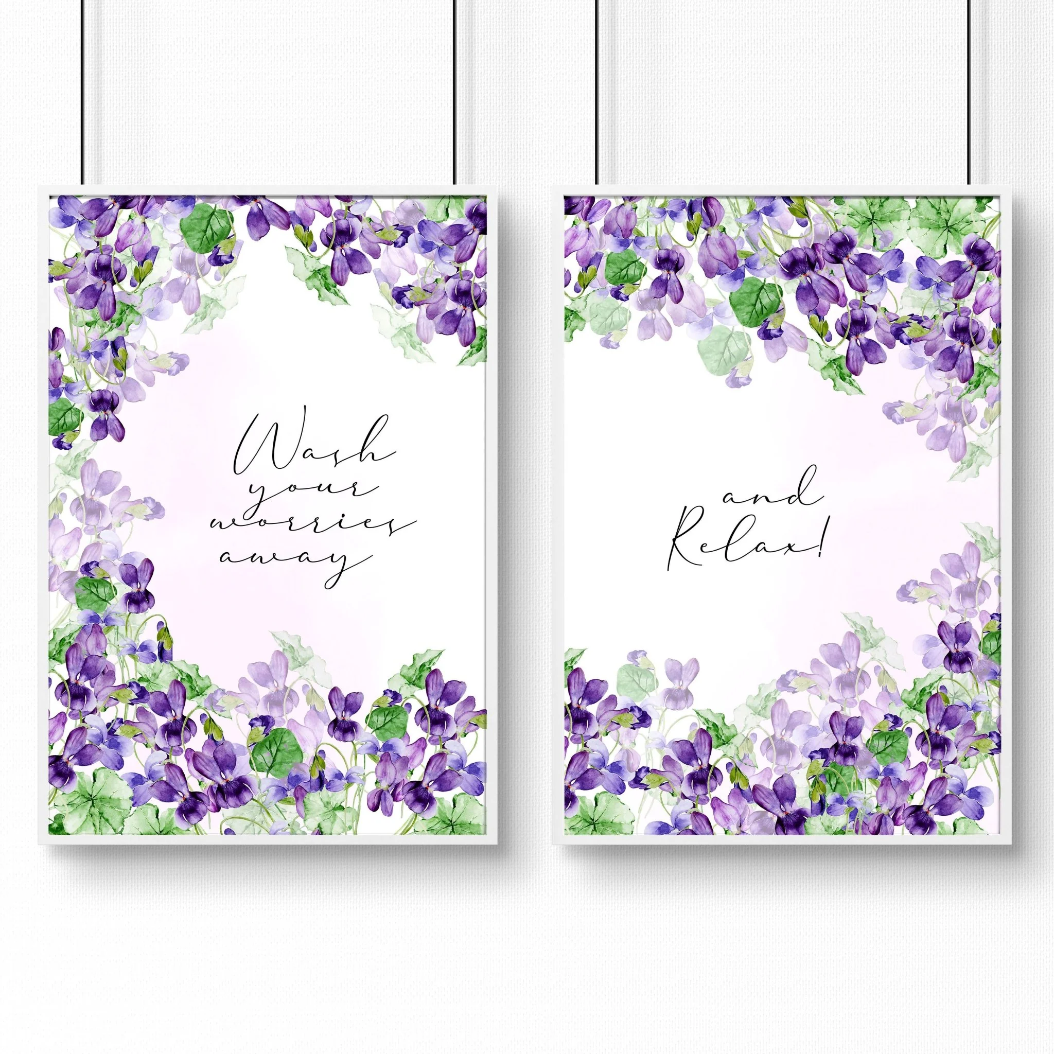 Bath pictures for wall | set of 2 Shabby Chic  wall art prints - Image 7