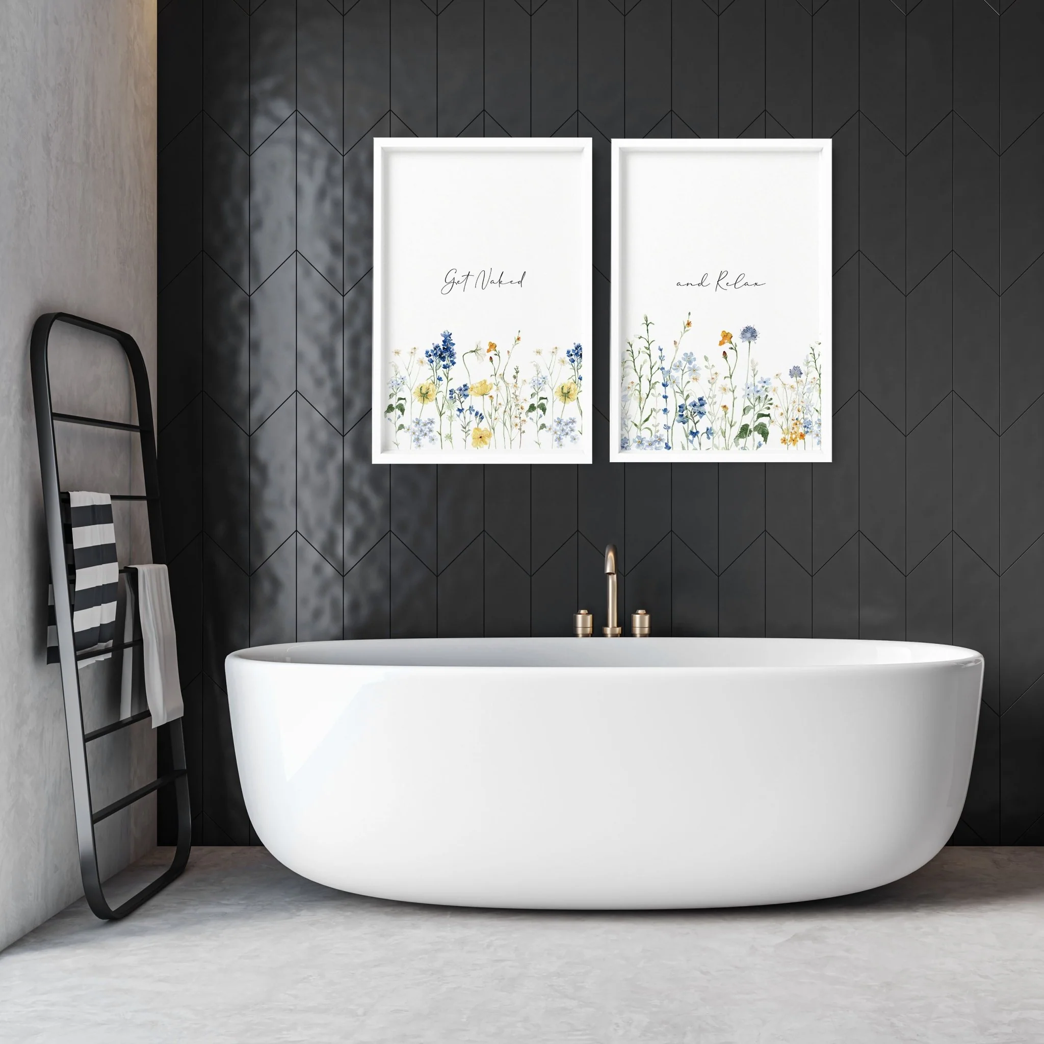 Bathroom Decor Small | Set of 2 wall art prints - Image 3