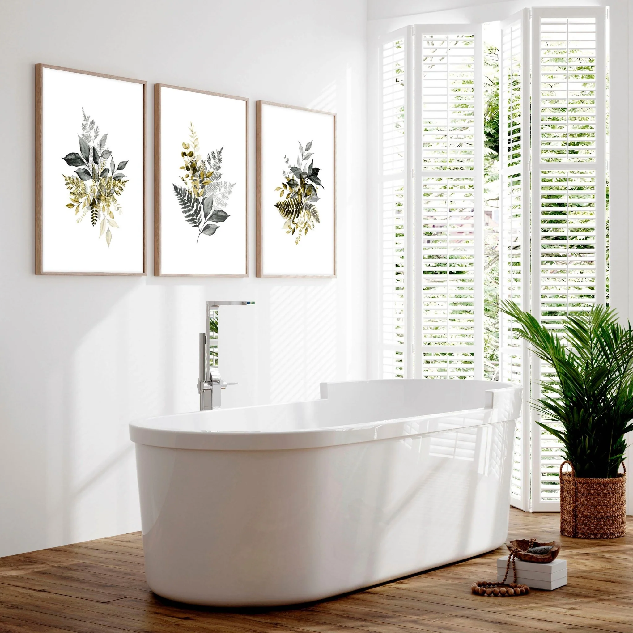 Bathroom framed prints | set of 3 wall art - Image 2