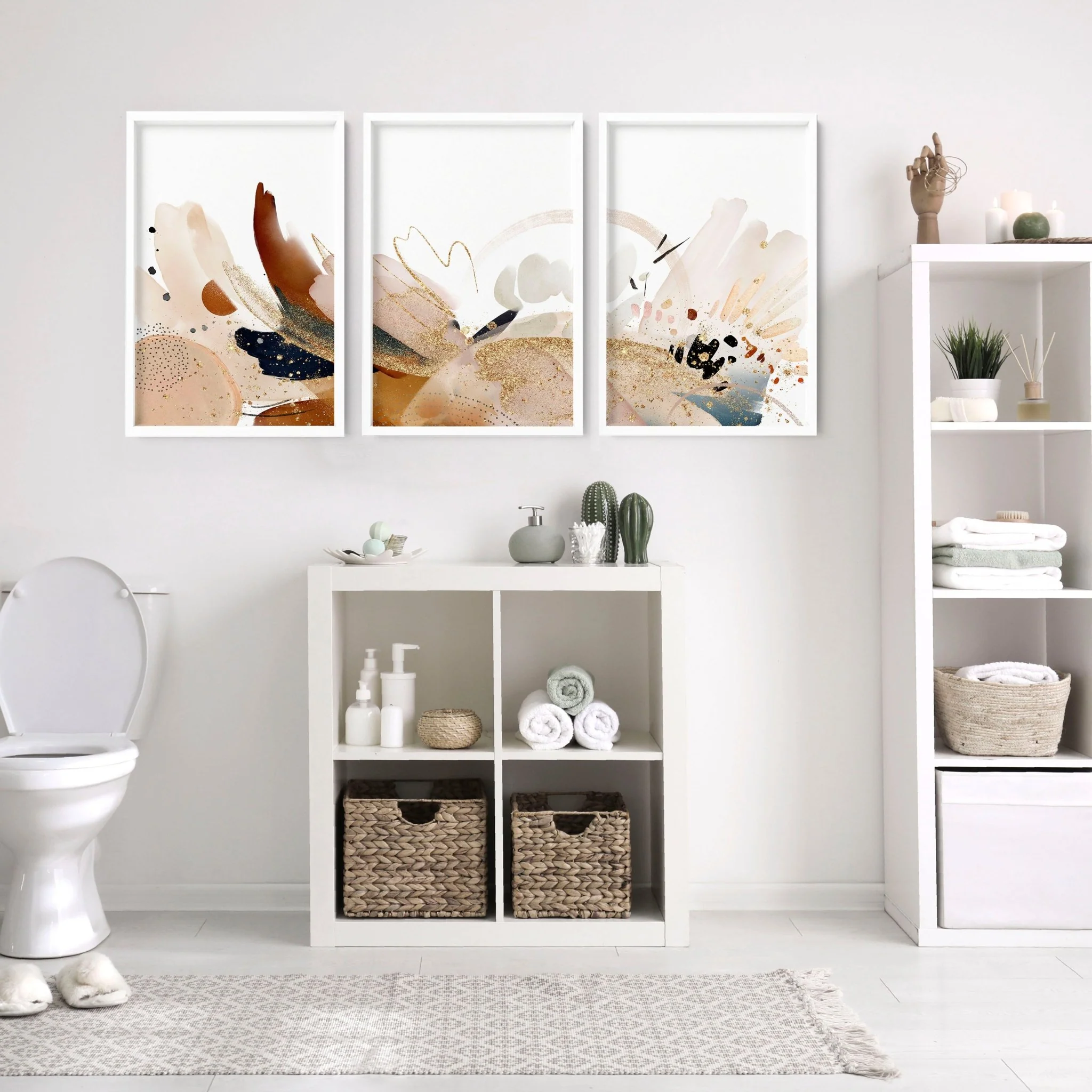 Bathroom Pictures Wall Art | set of 3 framed wall prints - Image 8