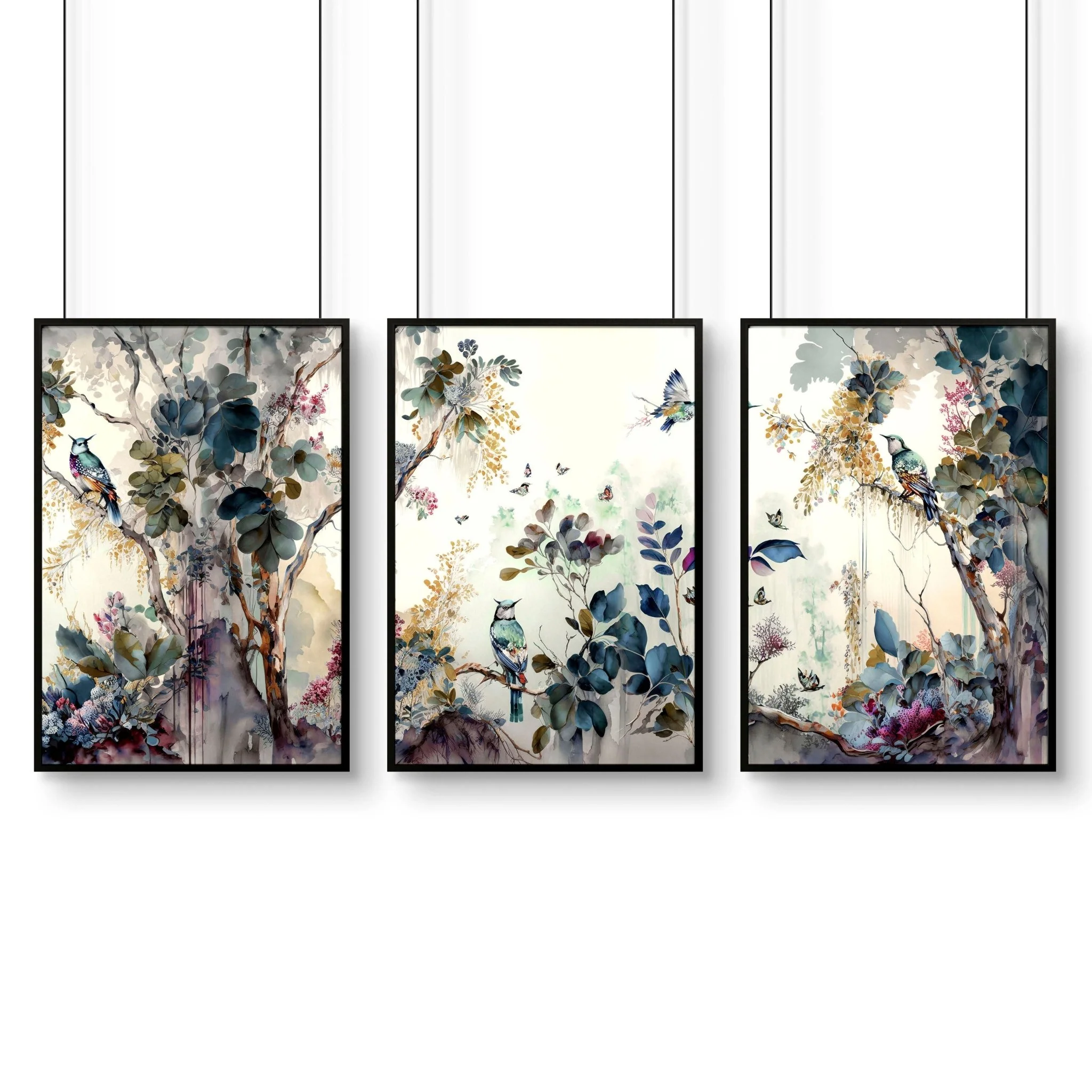 Bathroom prints in uk | set of 3 Chinoiserie wall prints - Image 9