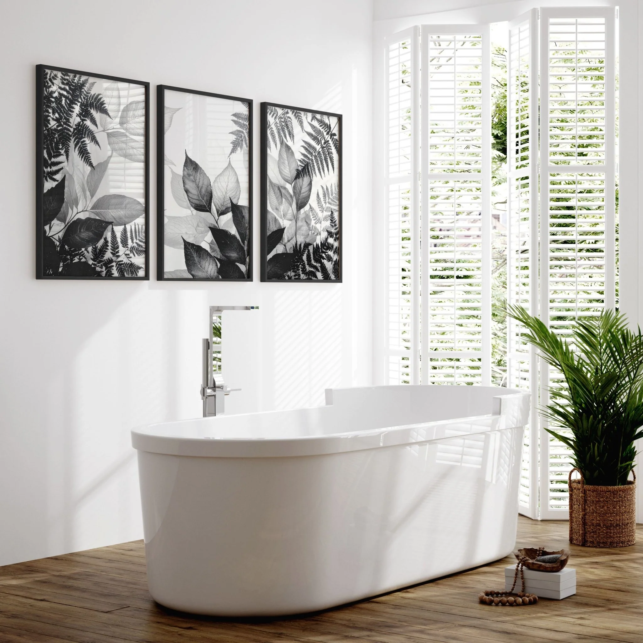 Bathroom Wall Prints | Set of 3 Botanical Wall art Prints - Image 4