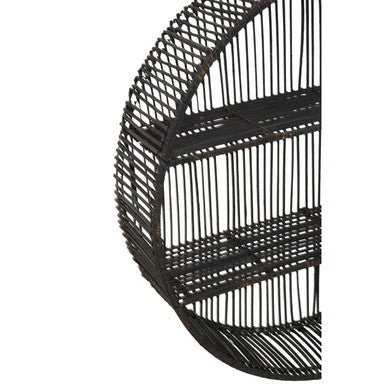 Batu Large Black Rattan Wall Shelf - Image 7