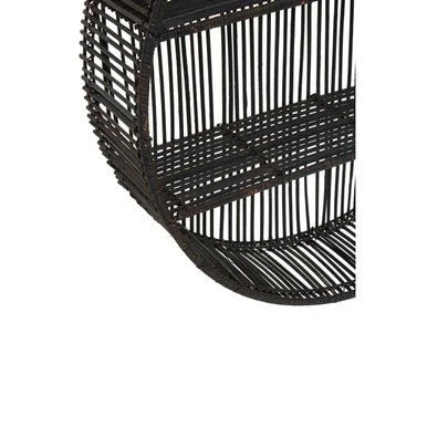 Batu Large Black Rattan Wall Shelf - Image 8