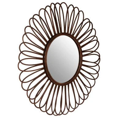 Batu Rattan Black Circular Wall Mirror - Image 5