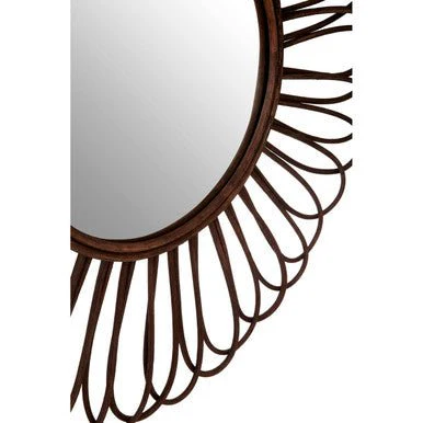 Batu Rattan Black Circular Wall Mirror - Image 8
