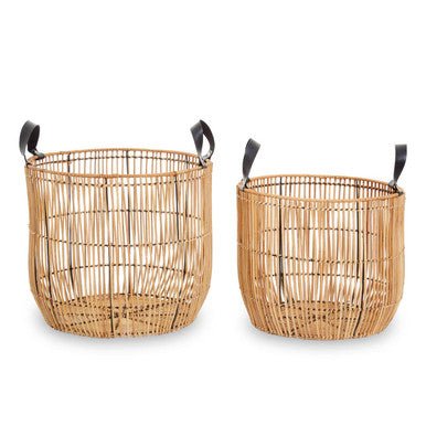 Batu Set of 2 Natural Rattan Baskets - Image 11
