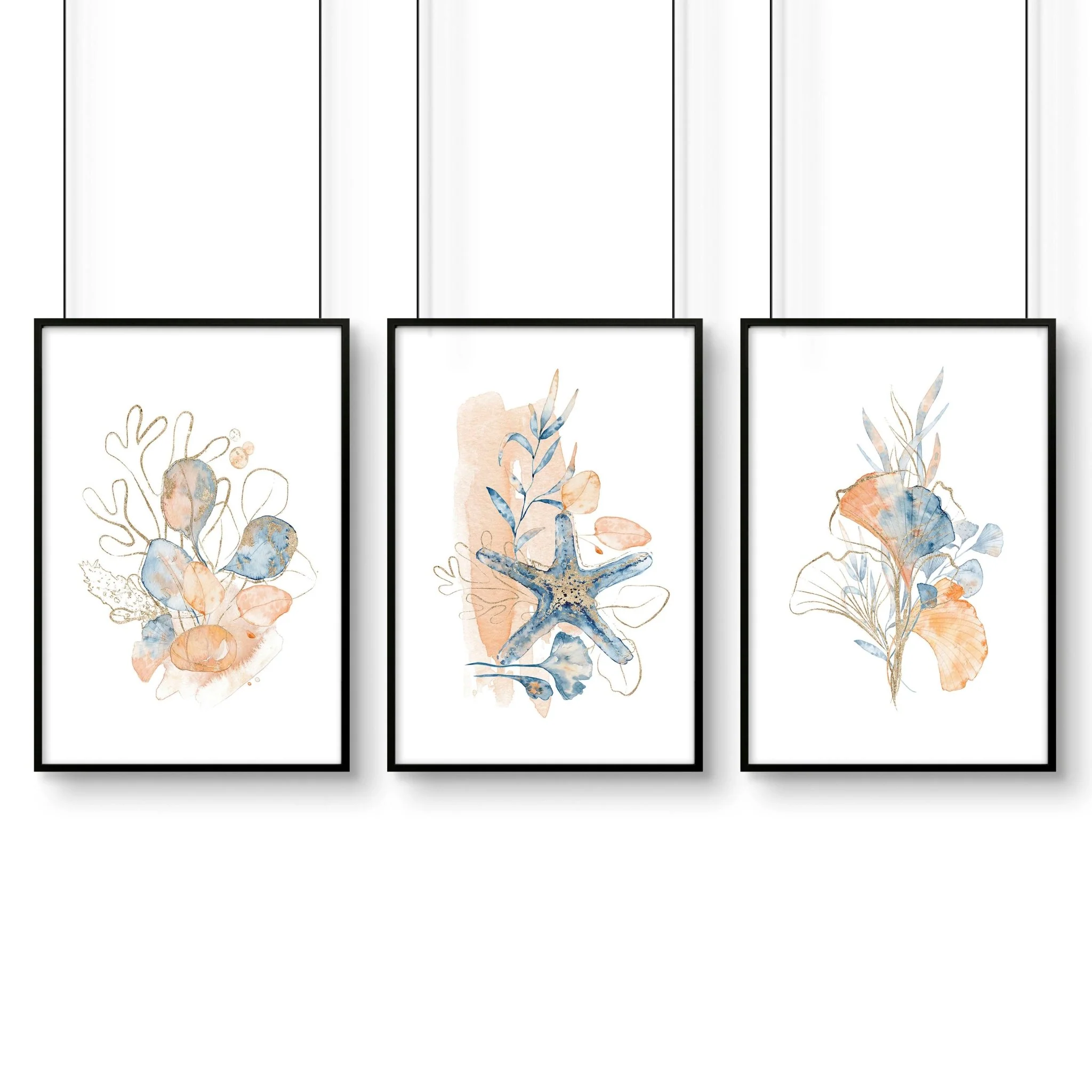 Beach theme decor wall art | Set of 3 wall art prints - Image 9