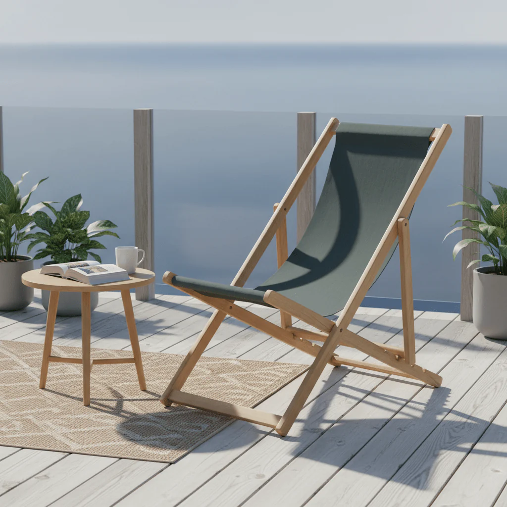 Beauport Khaki Deck Chair - Image 3