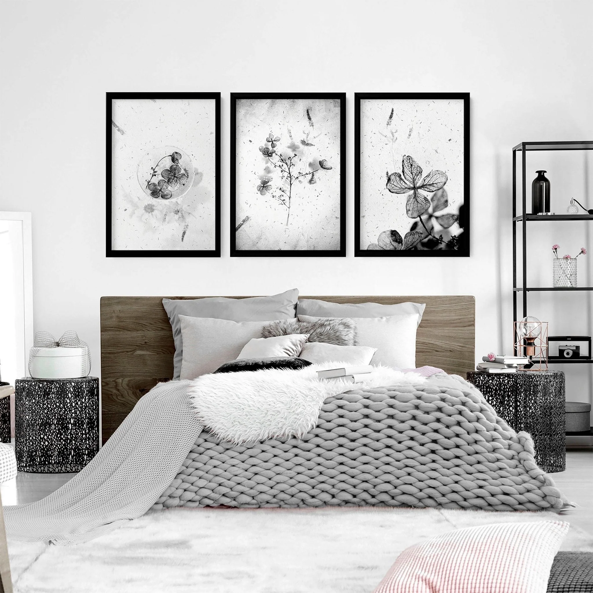 Bedroom art prints | set of 3 framed wall prints - Image 2