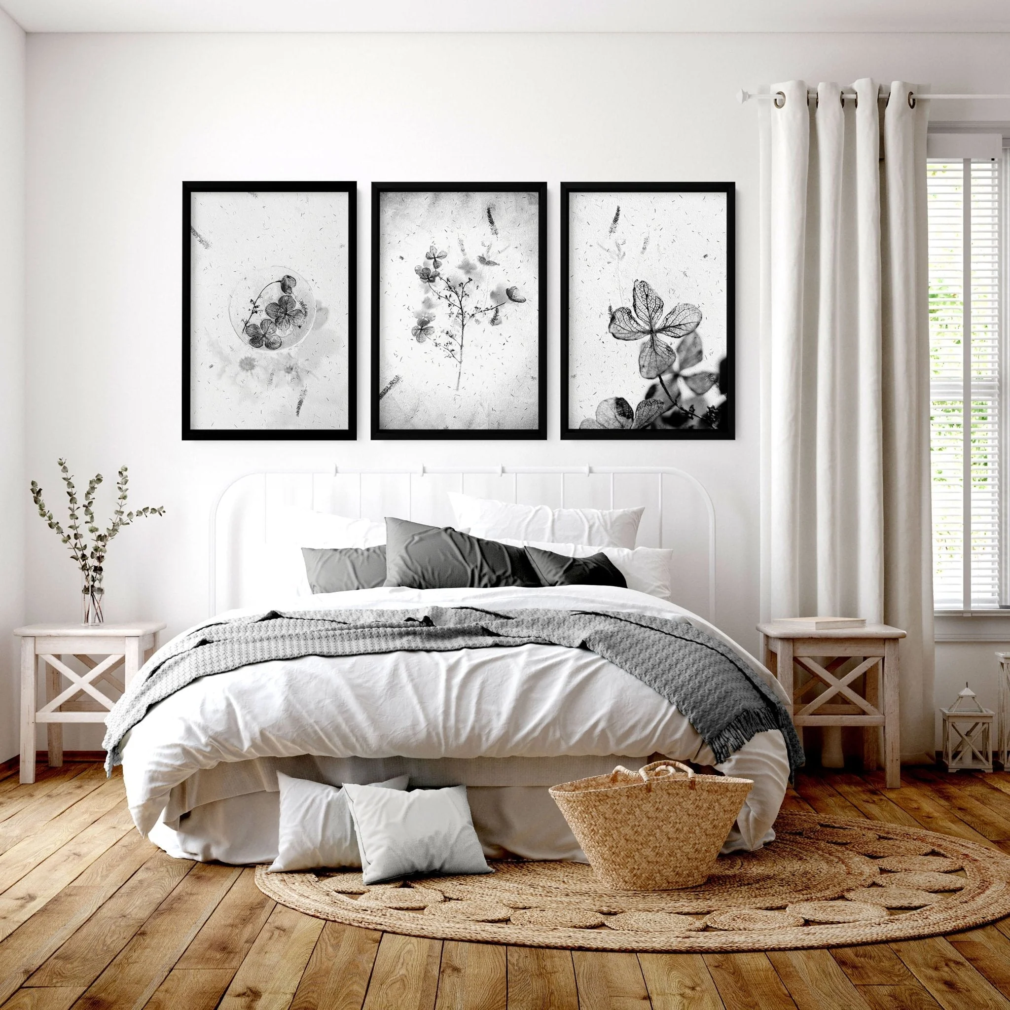 Bedroom art prints | set of 3 framed wall prints - Image 3