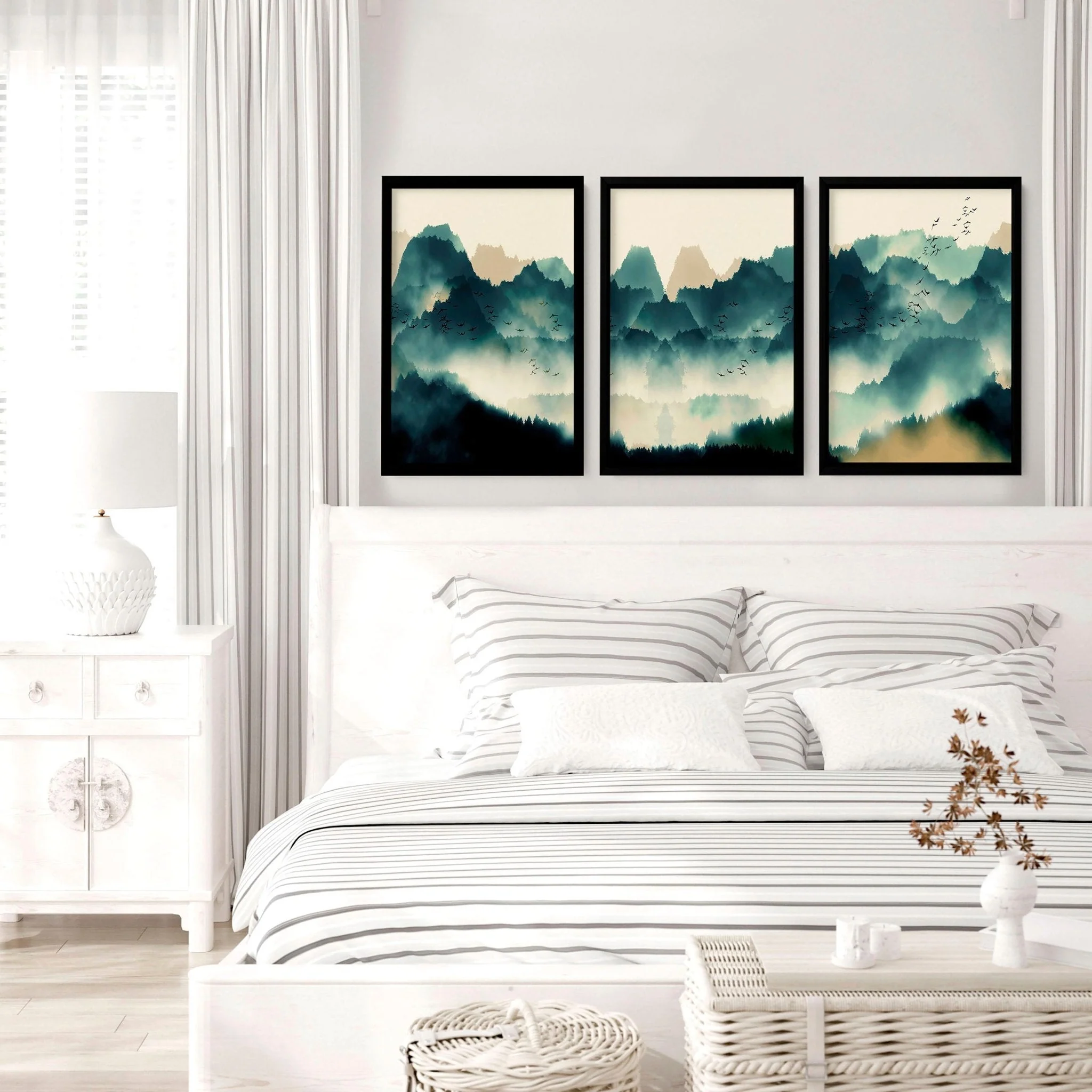 Bedroom prints set of 3 | set of 3 Scandinavian wall art - Image 5