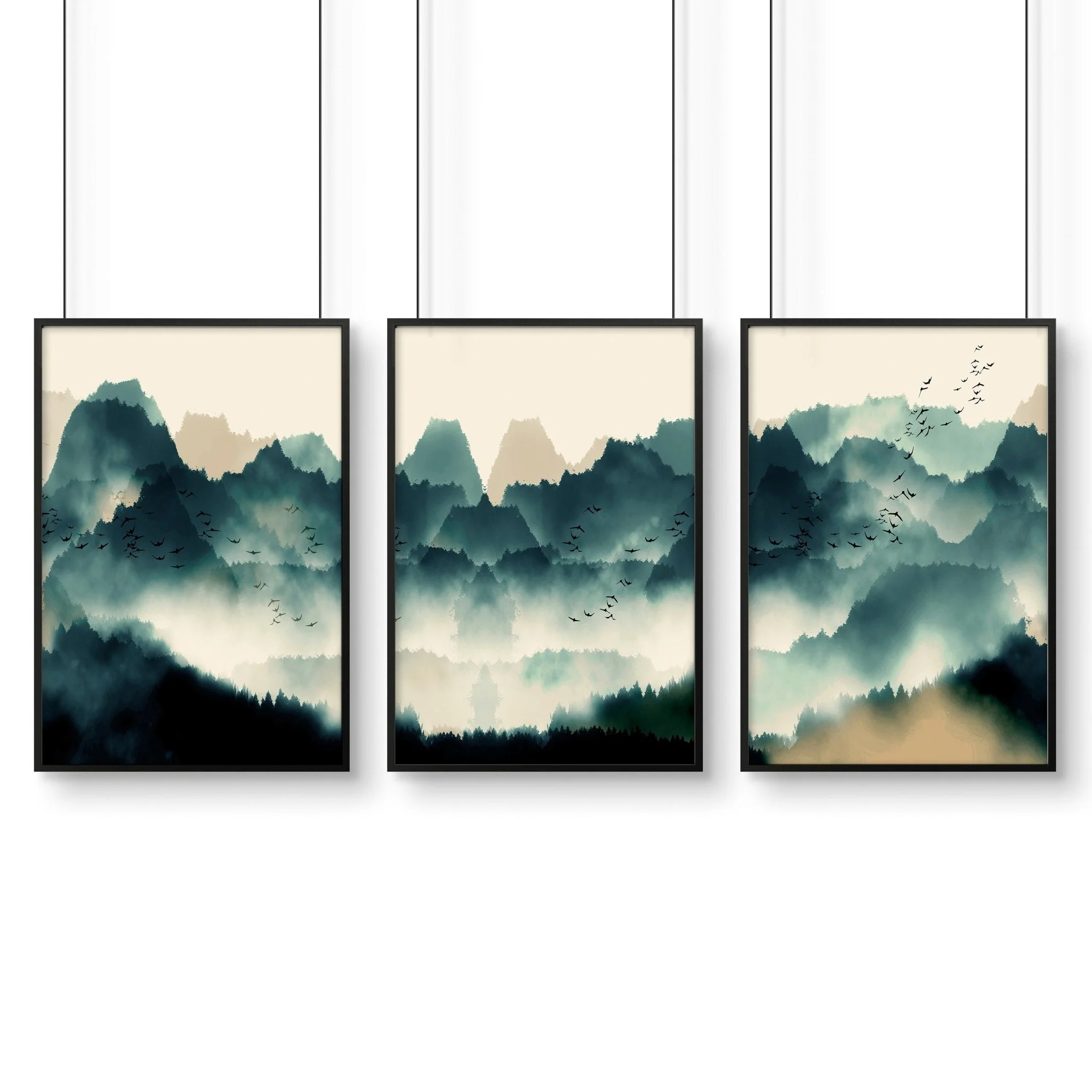 Bedroom prints set of 3 | set of 3 Scandinavian wall art - Image 9