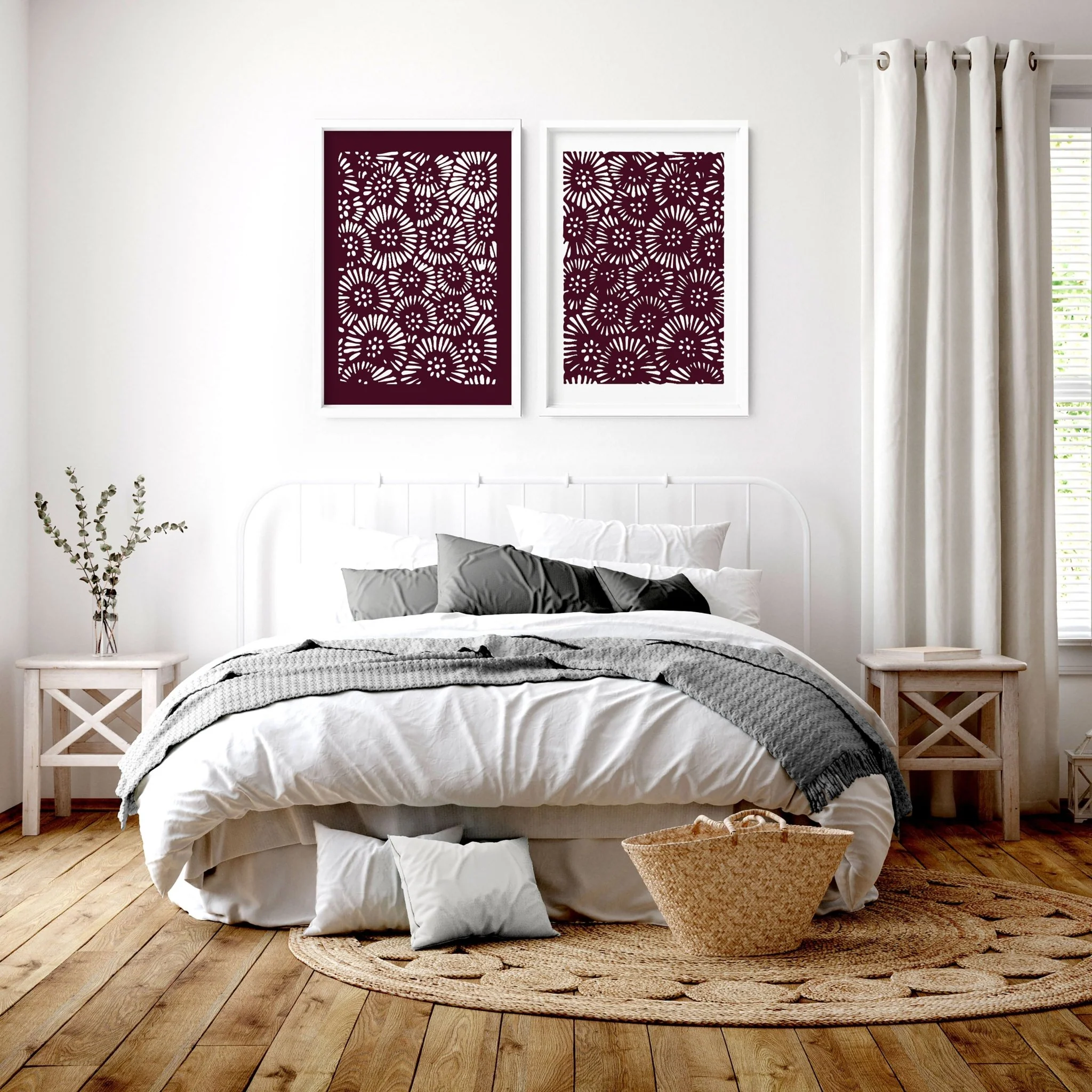 Bedroom Wall Art Framed | Set of 2 wall art prints - Image 3
