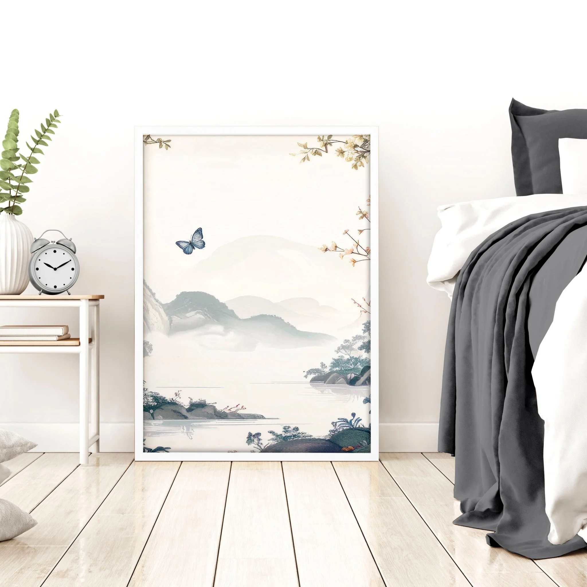Bedroom Wall Ideas Pictures | Set of 3 Chinoiserie Wall art Prints - Image 8