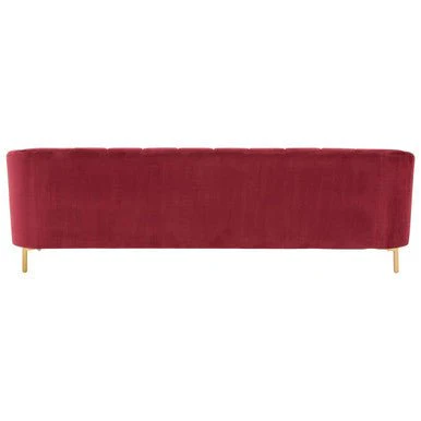 Bella 3 Seat Wine Velvet Sofa - Image 9