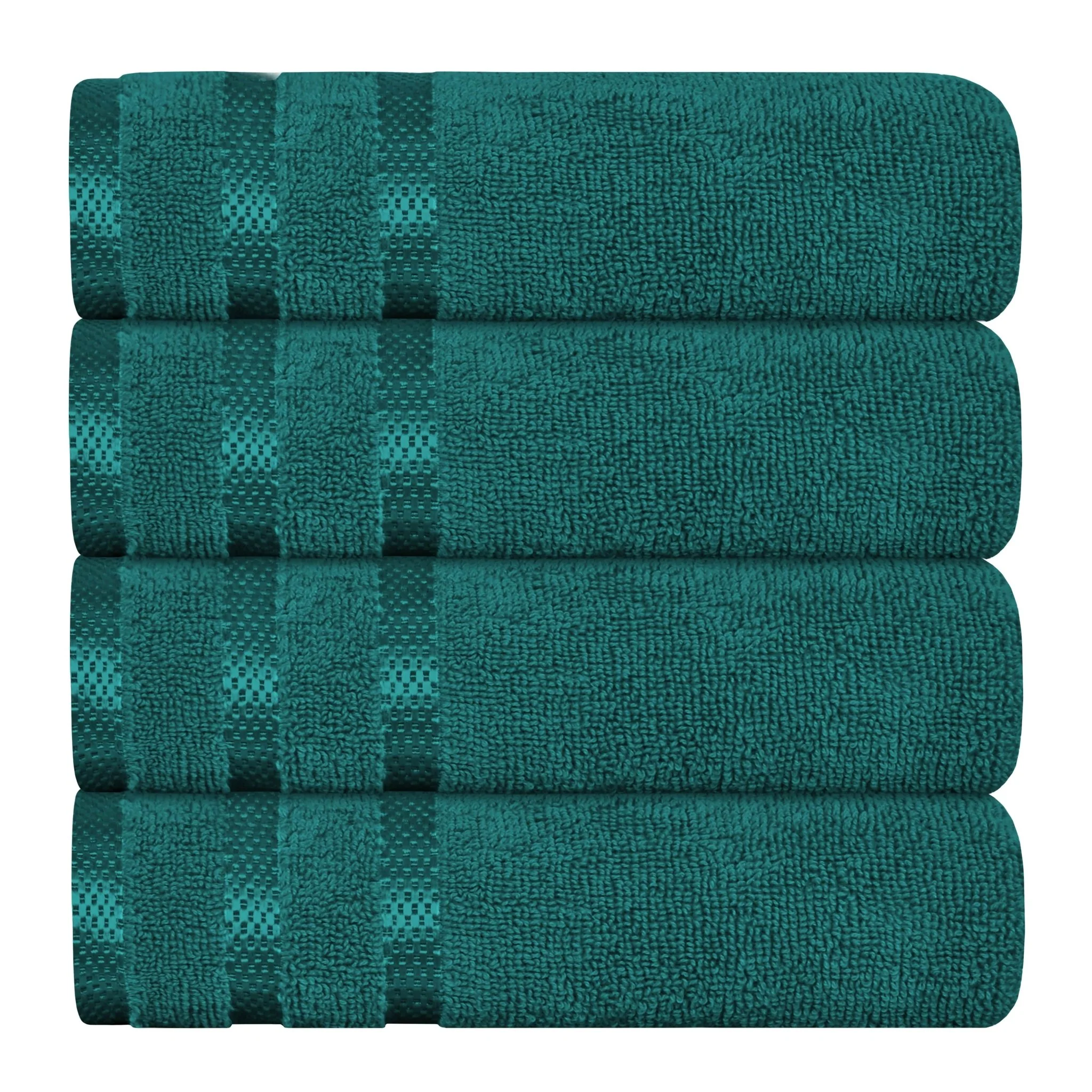 Belmont Viscose Stripe Jade Green Towels 100% Cotton Hotel Quality Super Absorbent 10 Piece Bale Set, 4 Hand Towel & 12 Face Cloths - Image 8