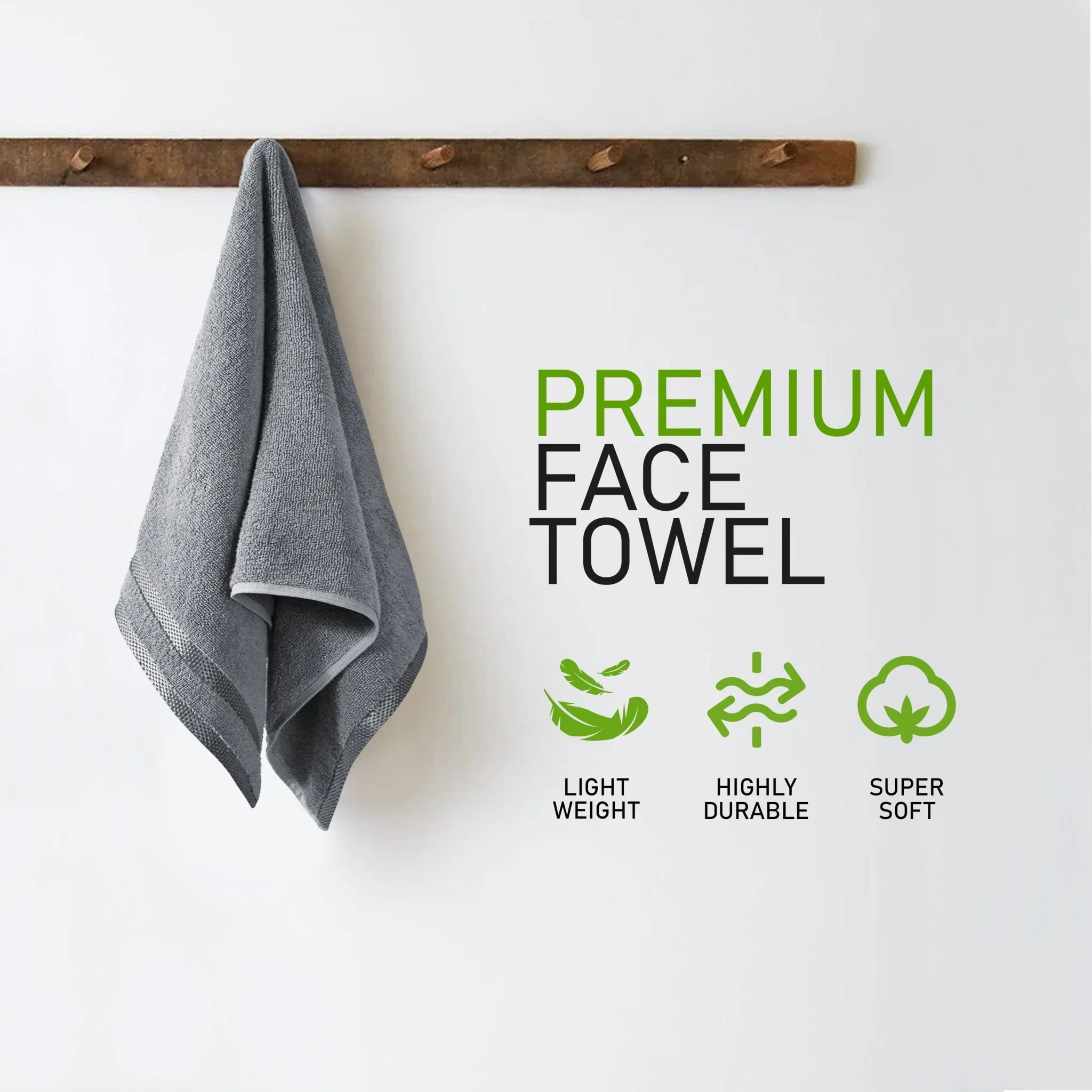 Belmont Viscose Stripe Silver Towels 100% Cotton Hotel Quality Super Absorbent 10 Piece Bale Set, 4 Hand Towel & 12 Face Cloths - Image 18
