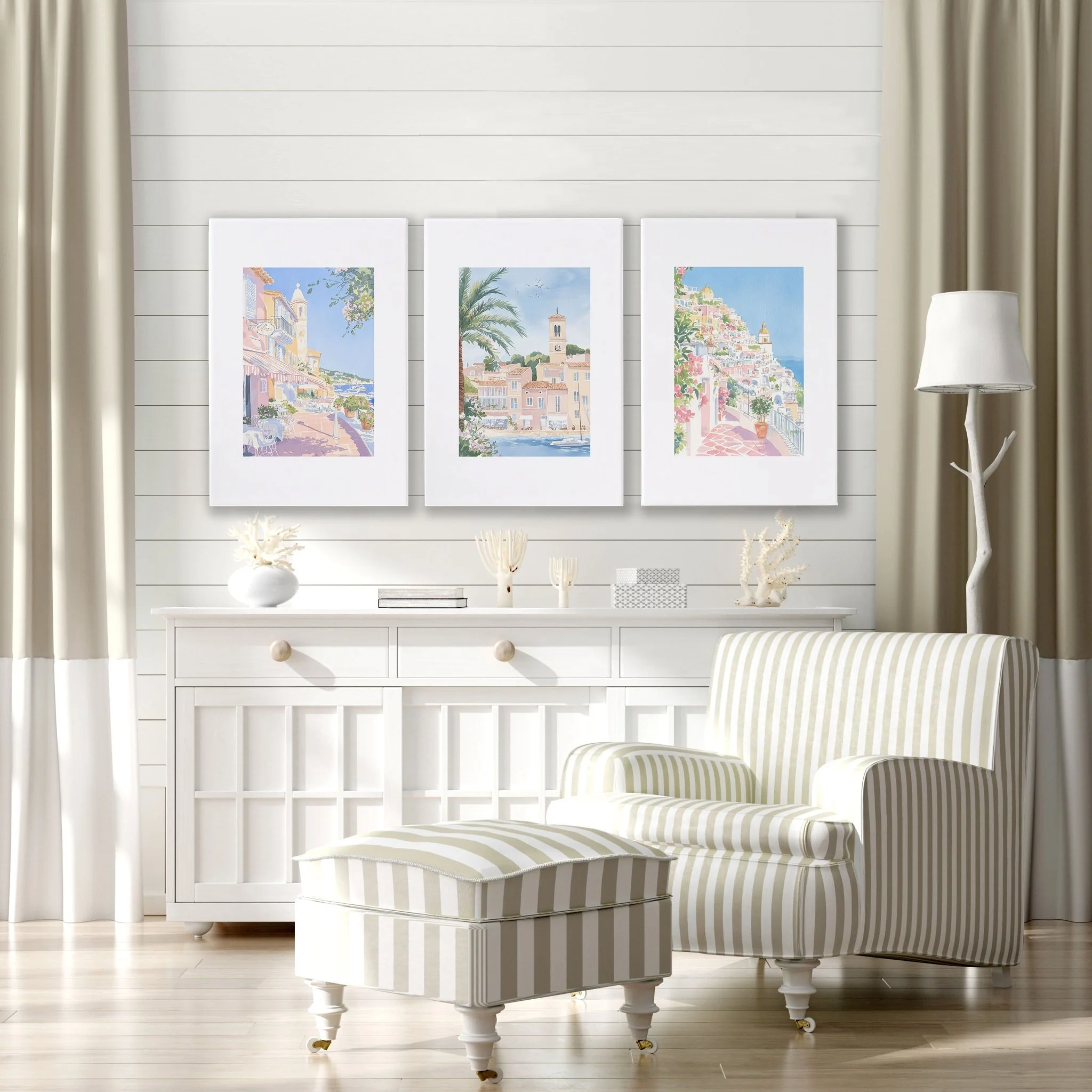 Best Wall Art For Living Room | Set of 3 Beach Decor Wall art Prints - Image 3