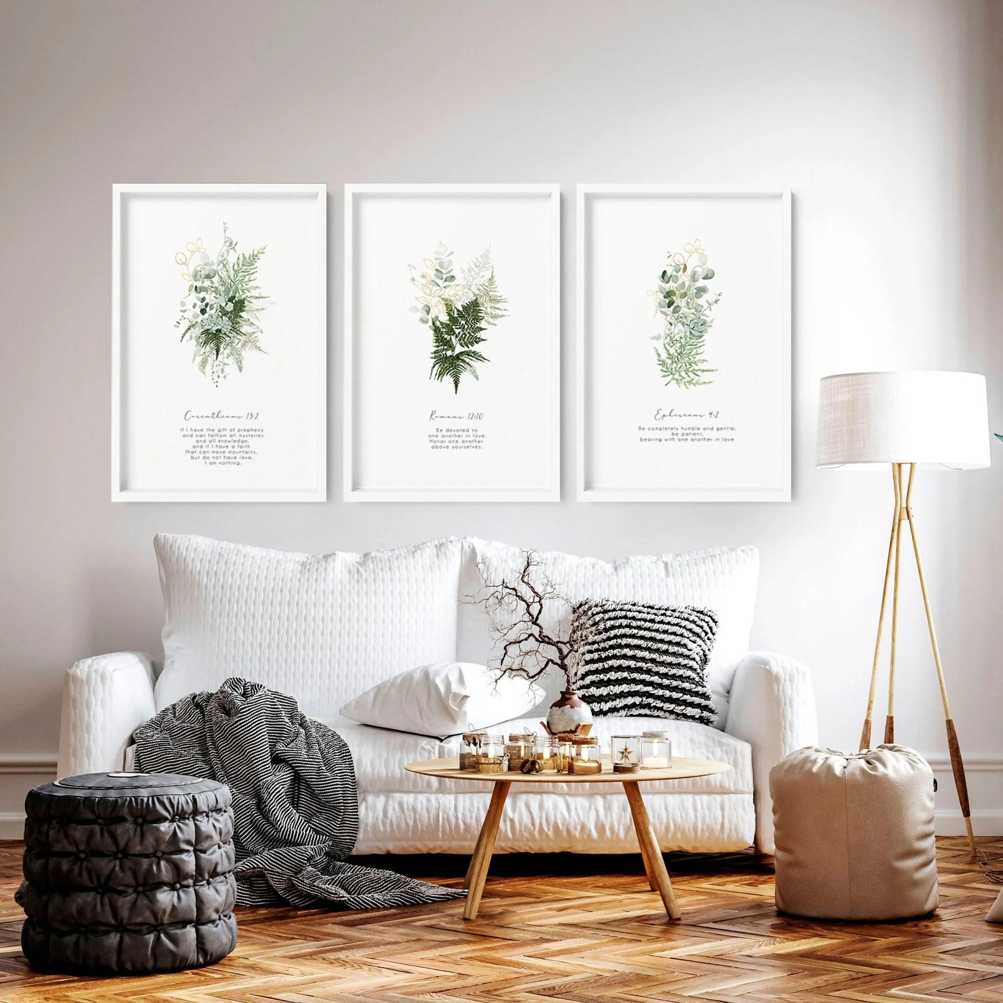 Bible verse wall art for living room | set of 3 wall art prints - Image 4