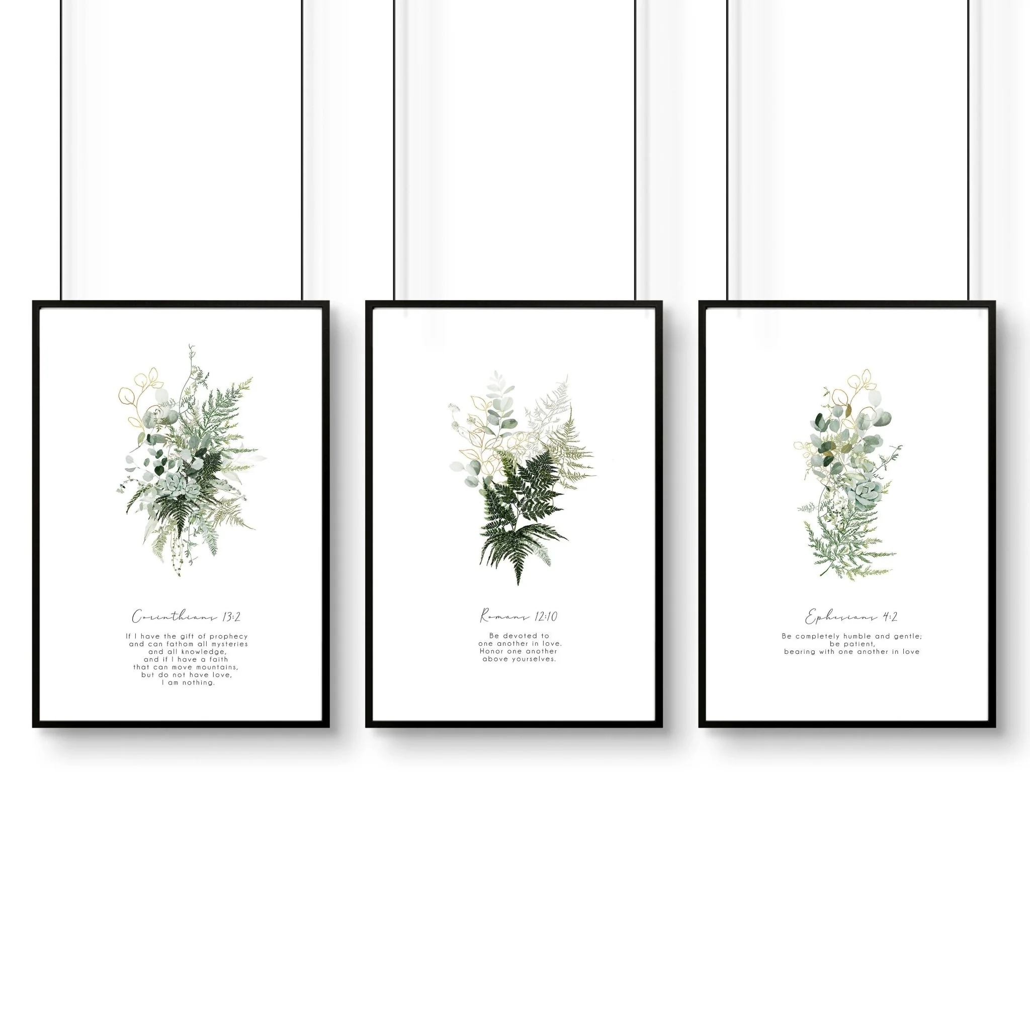 Bible verse wall art for living room | set of 3 wall art prints - Image 8
