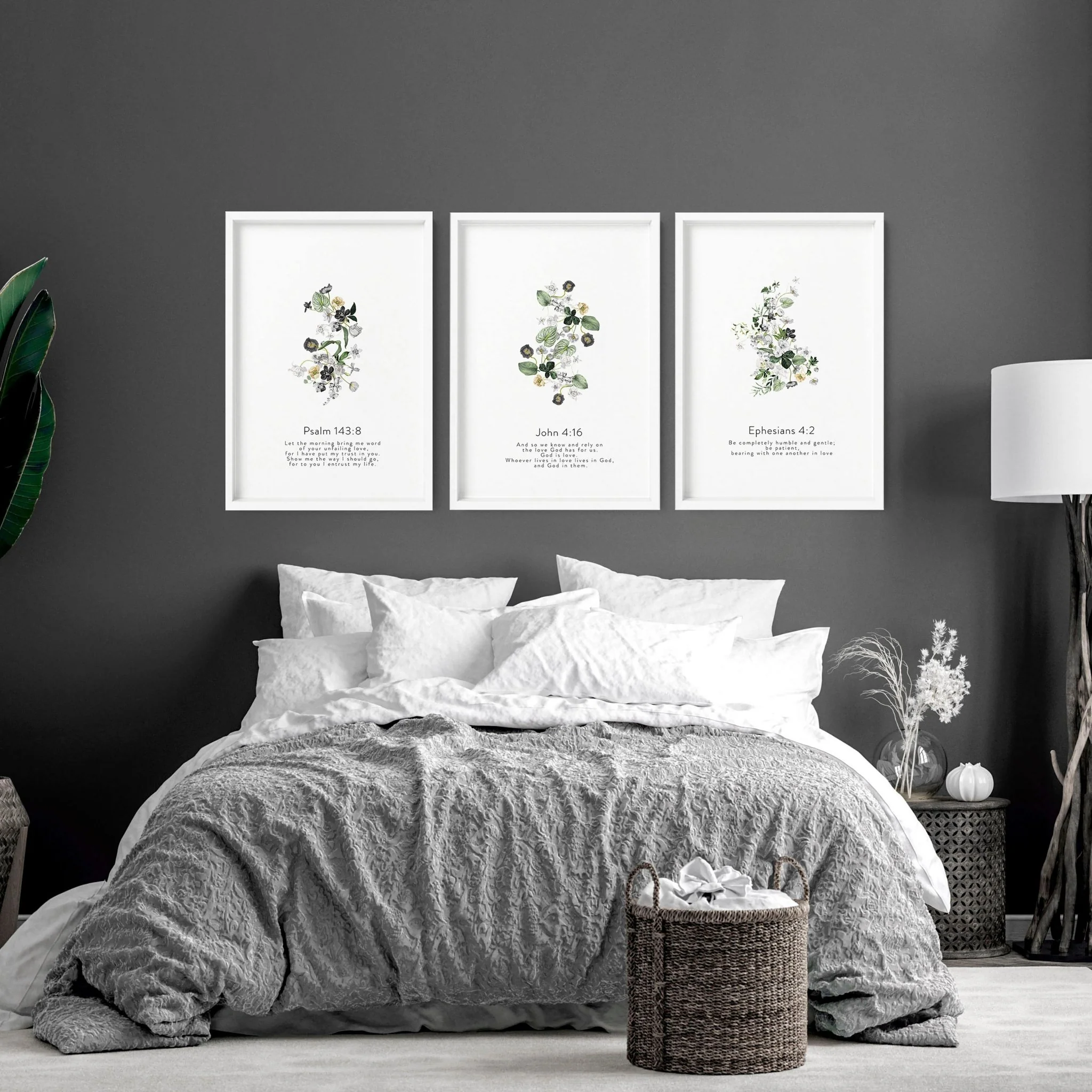 Bible wall art for bedroom | set of 3 wall art prints - Image 2