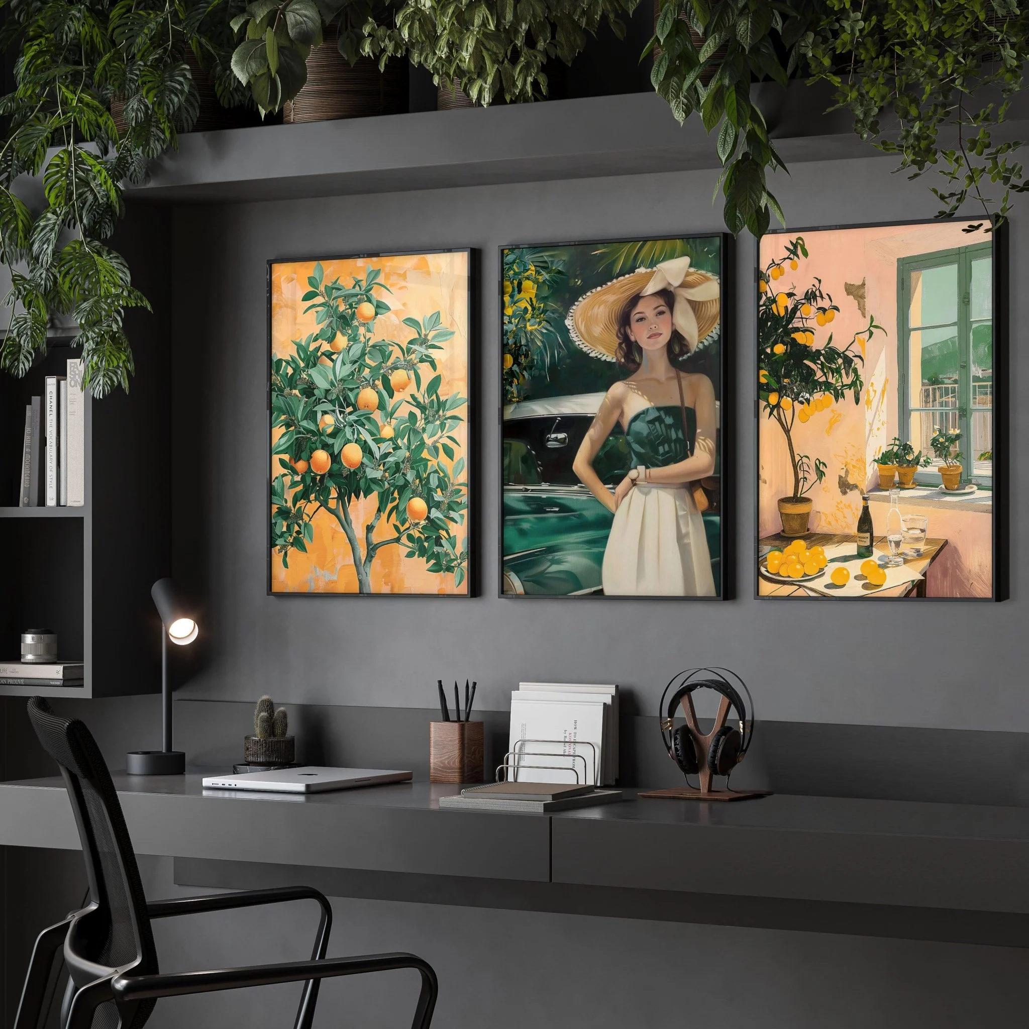 Big Canvas For Home Office | Set of 3 Italian Lifestyle Wall art Prints - Image 6