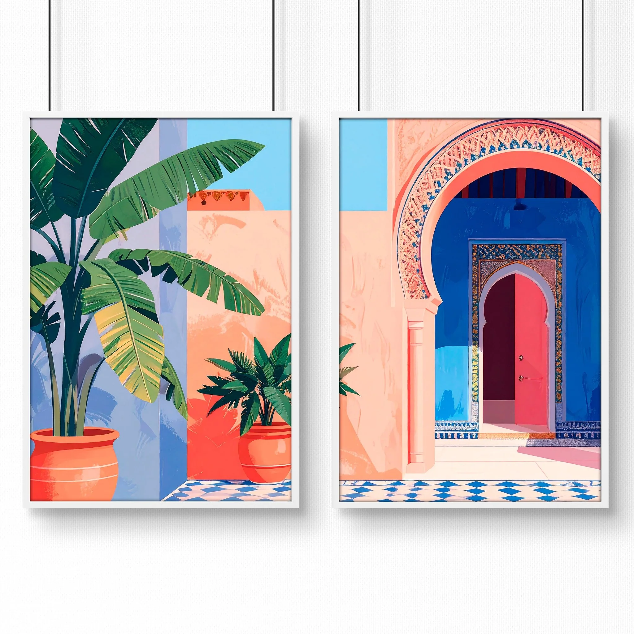 Big Framed Wall Art | Set of 2 Moroccan Inspired Wall art Prints - Image 10