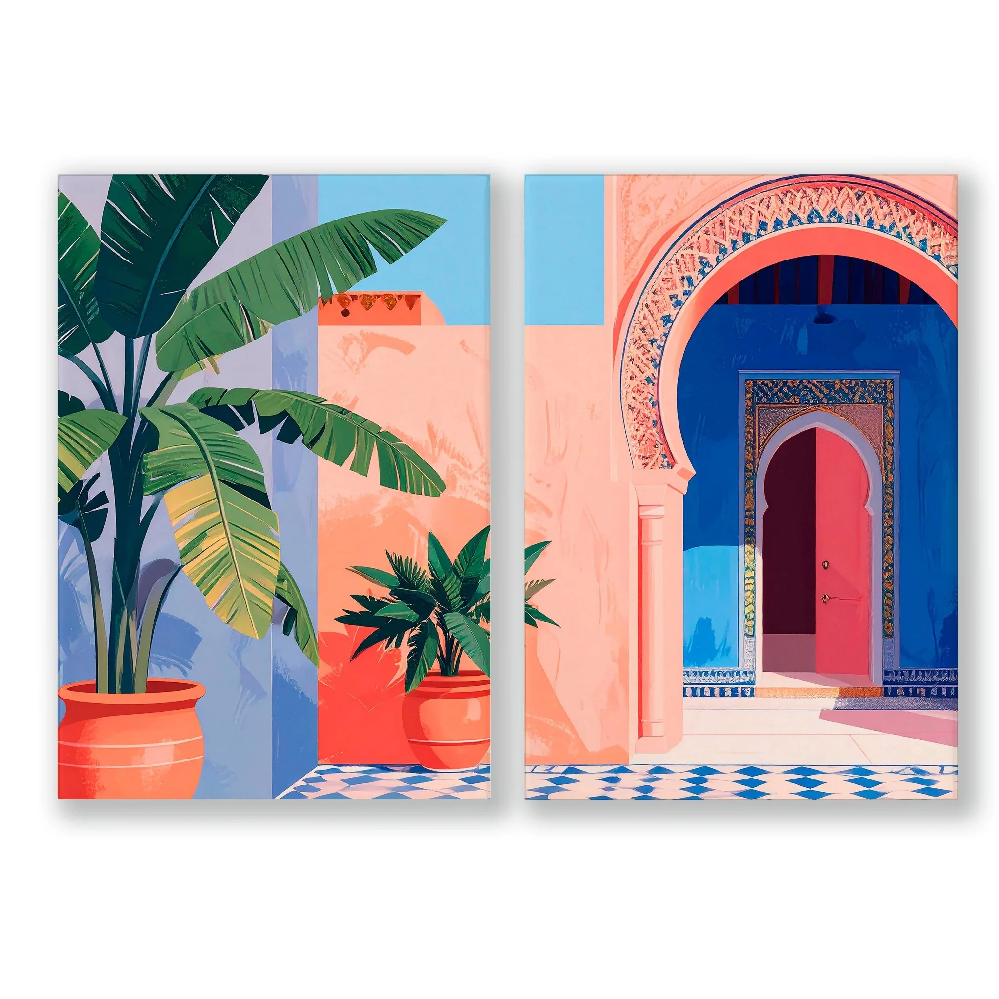 Big Framed Wall Art | Set of 2 Moroccan Inspired Wall art Prints - Image 11