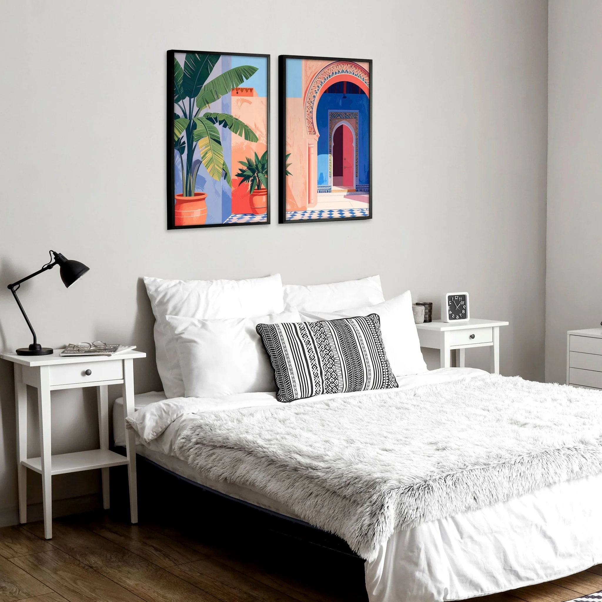 Big Framed Wall Art | Set of 2 Moroccan Inspired Wall art Prints - Image 2