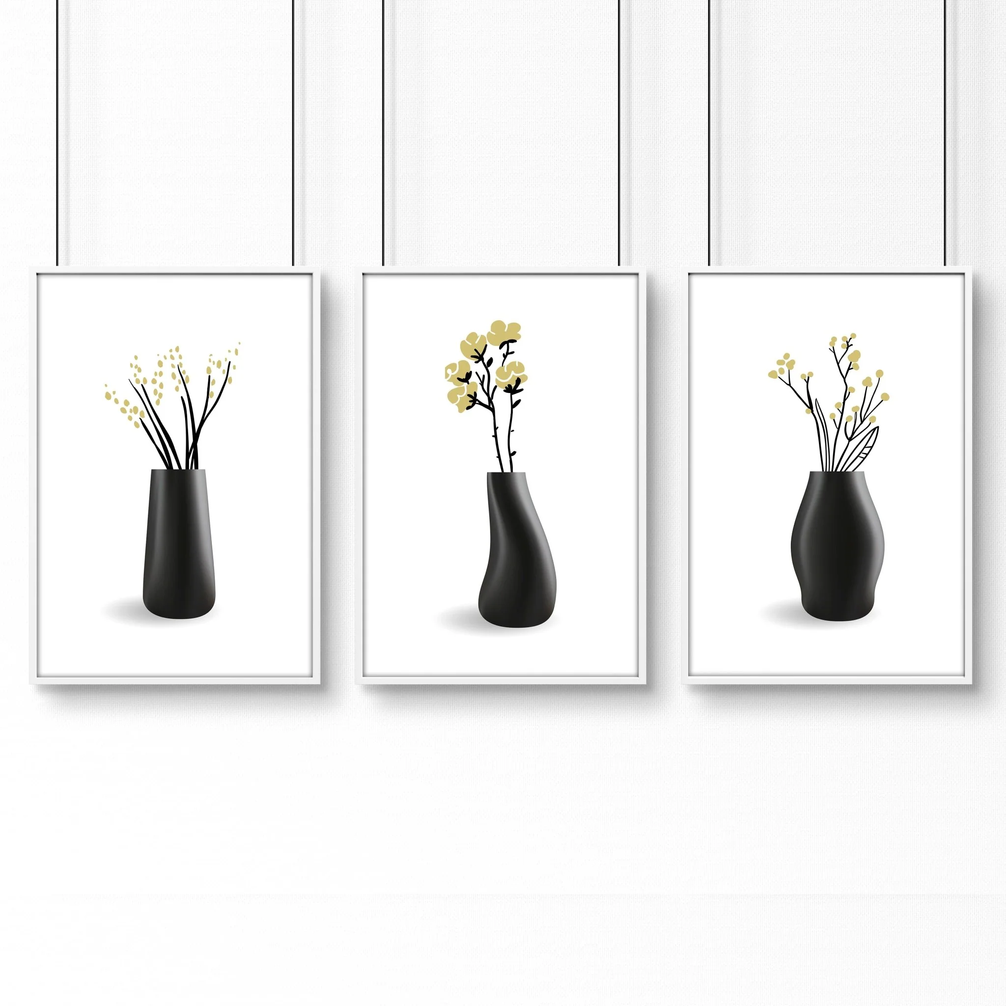 Big Paintings For Living Room | Set of 3 Botanical Wall art Prints - Image 15