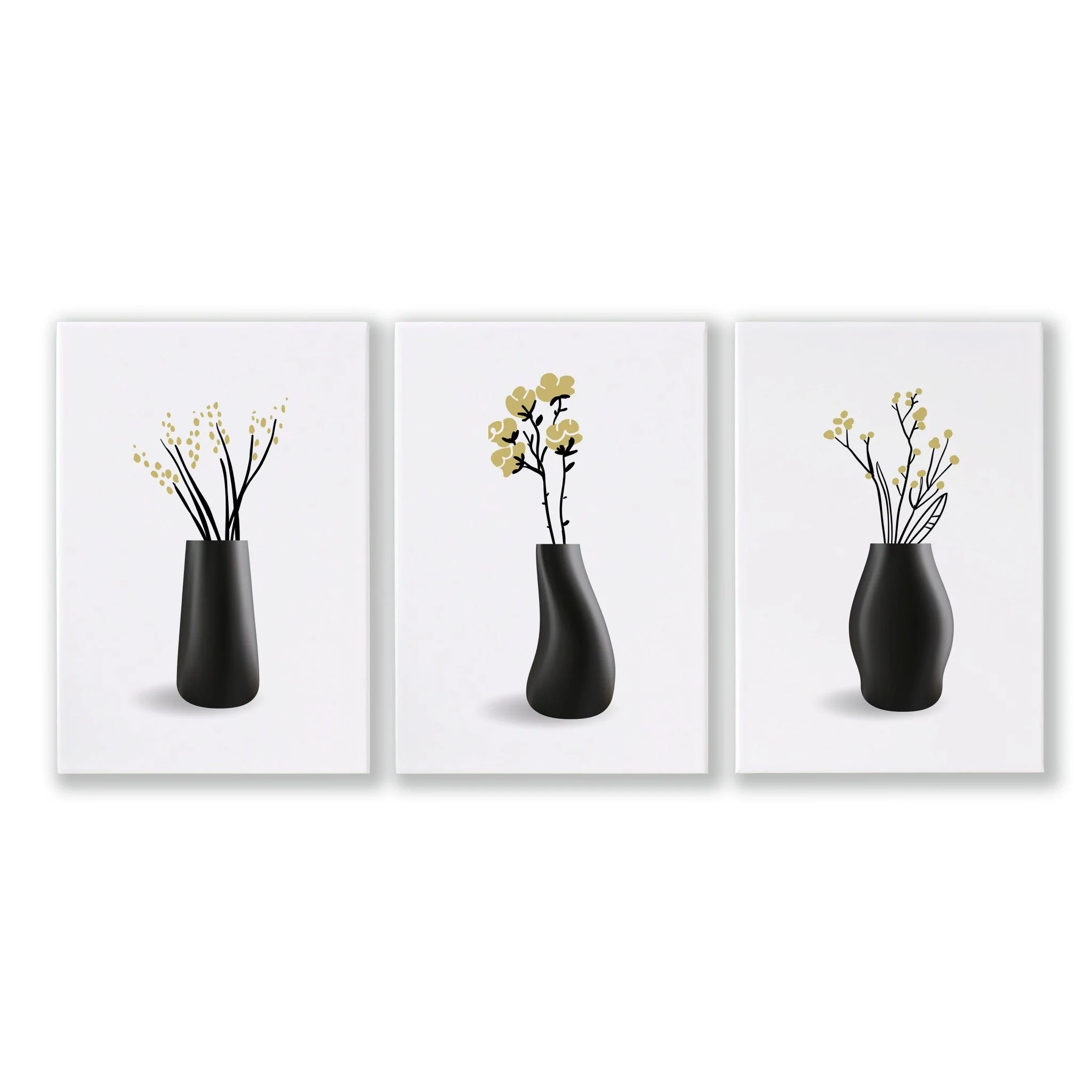 Big Paintings For Living Room | Set of 3 Botanical Wall art Prints - Image 16
