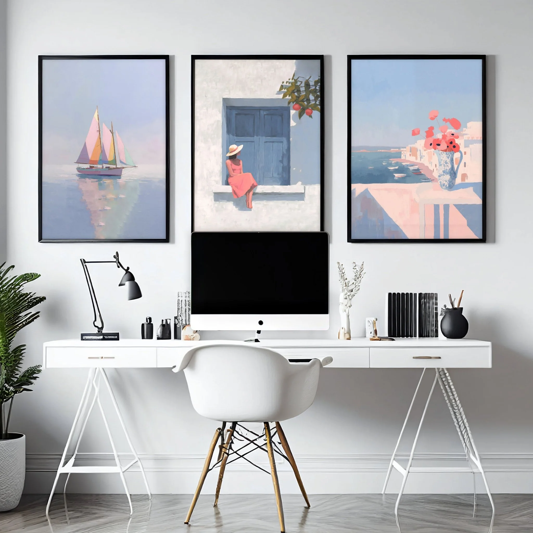 Big Poster For Home Office | Set of 3 Italian Lifestyle Wall art Prints - Image 3