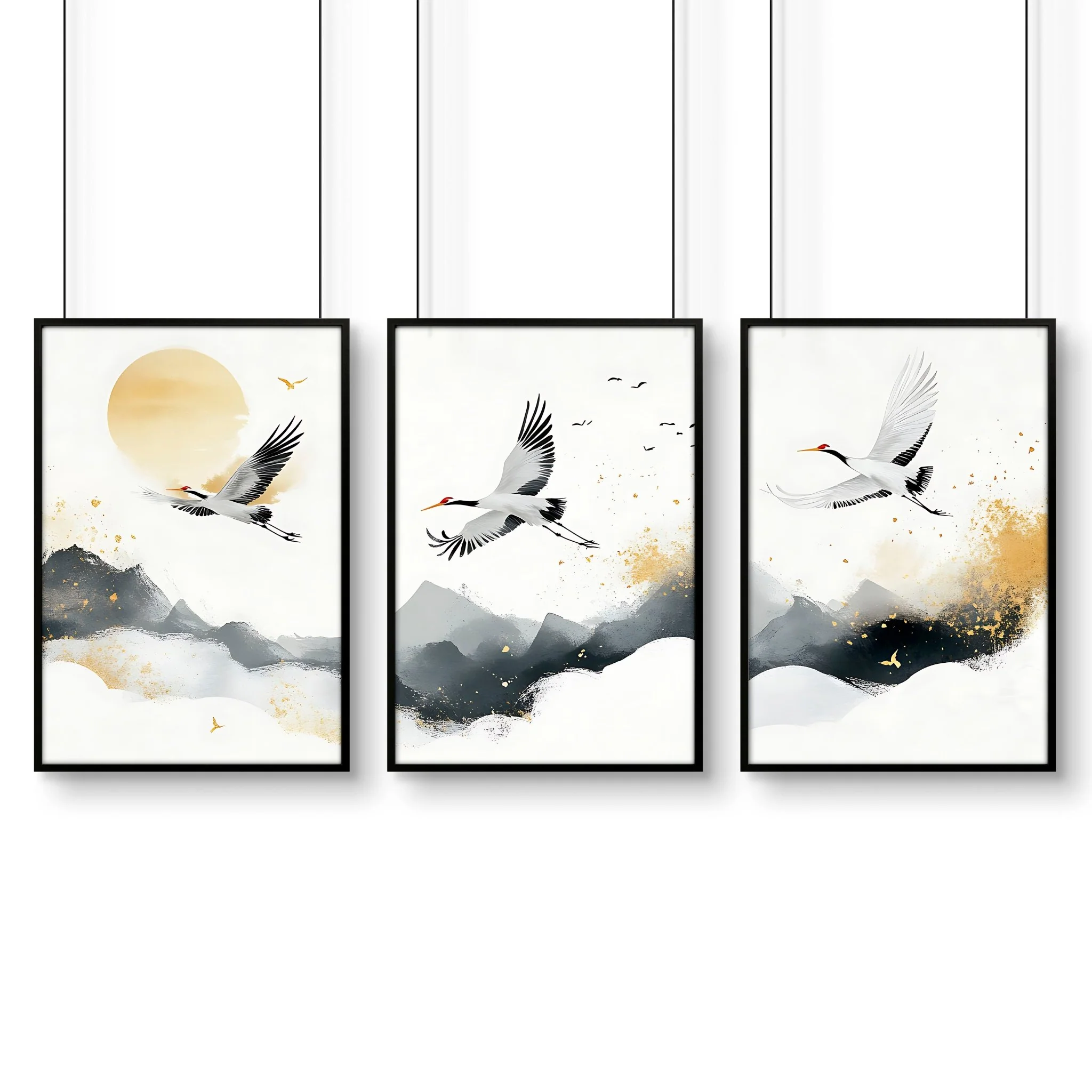 Big Wall Art For Bedroom | Set of 3 Asian Inspired Wall art Prints - Image 11